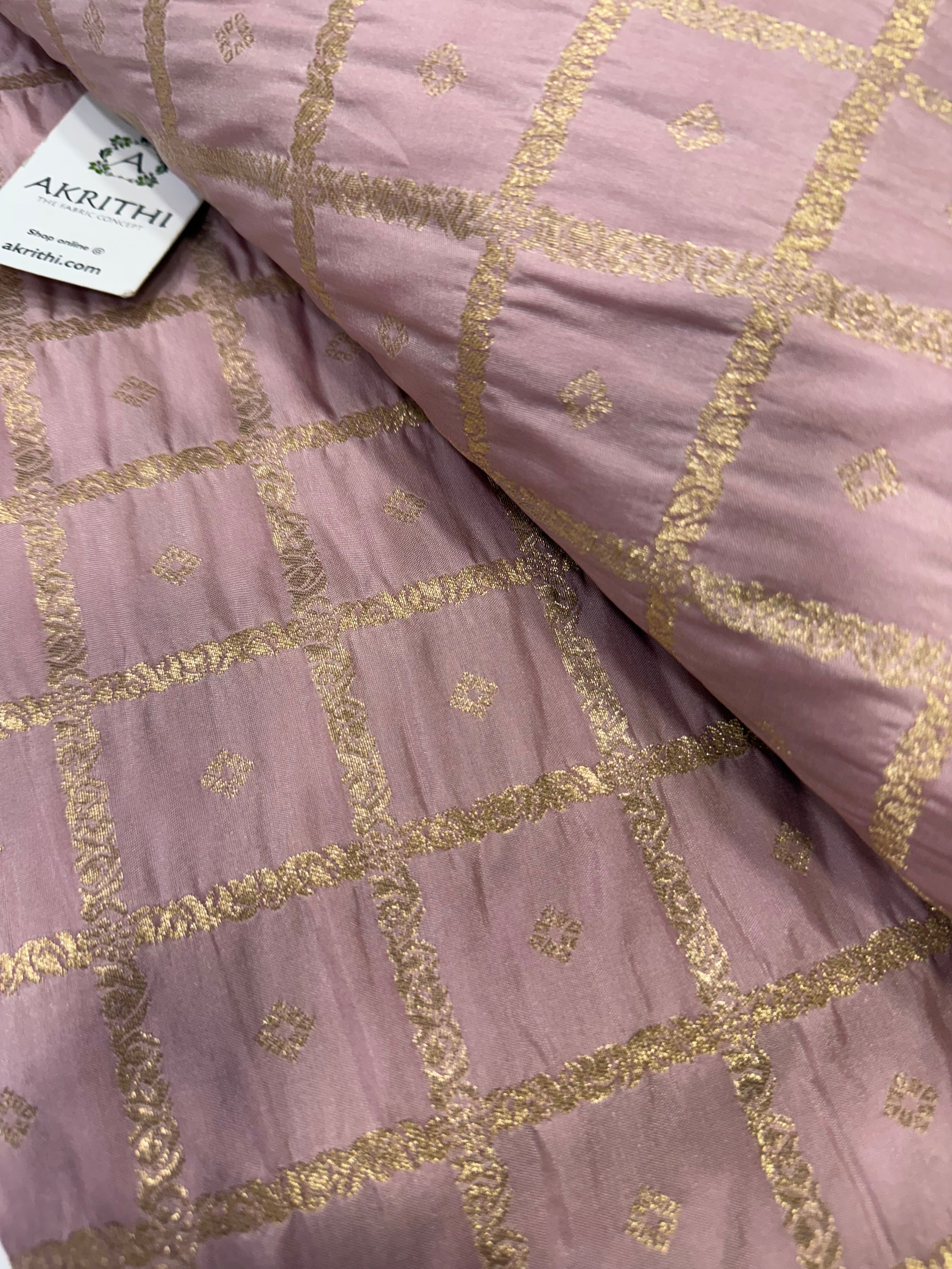 Semi Banarasi silk fabric