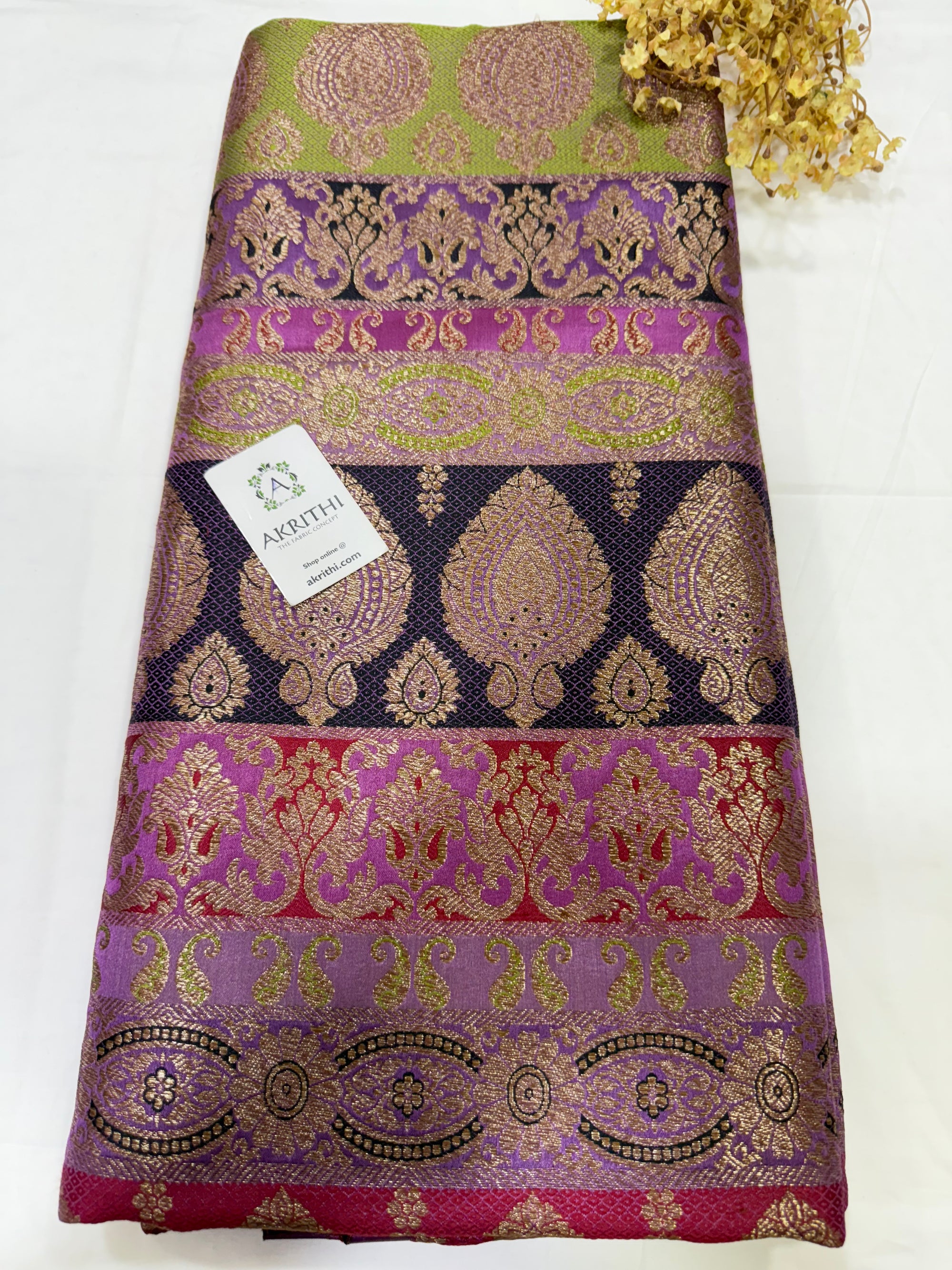 Pure Banarasi brocade fabric