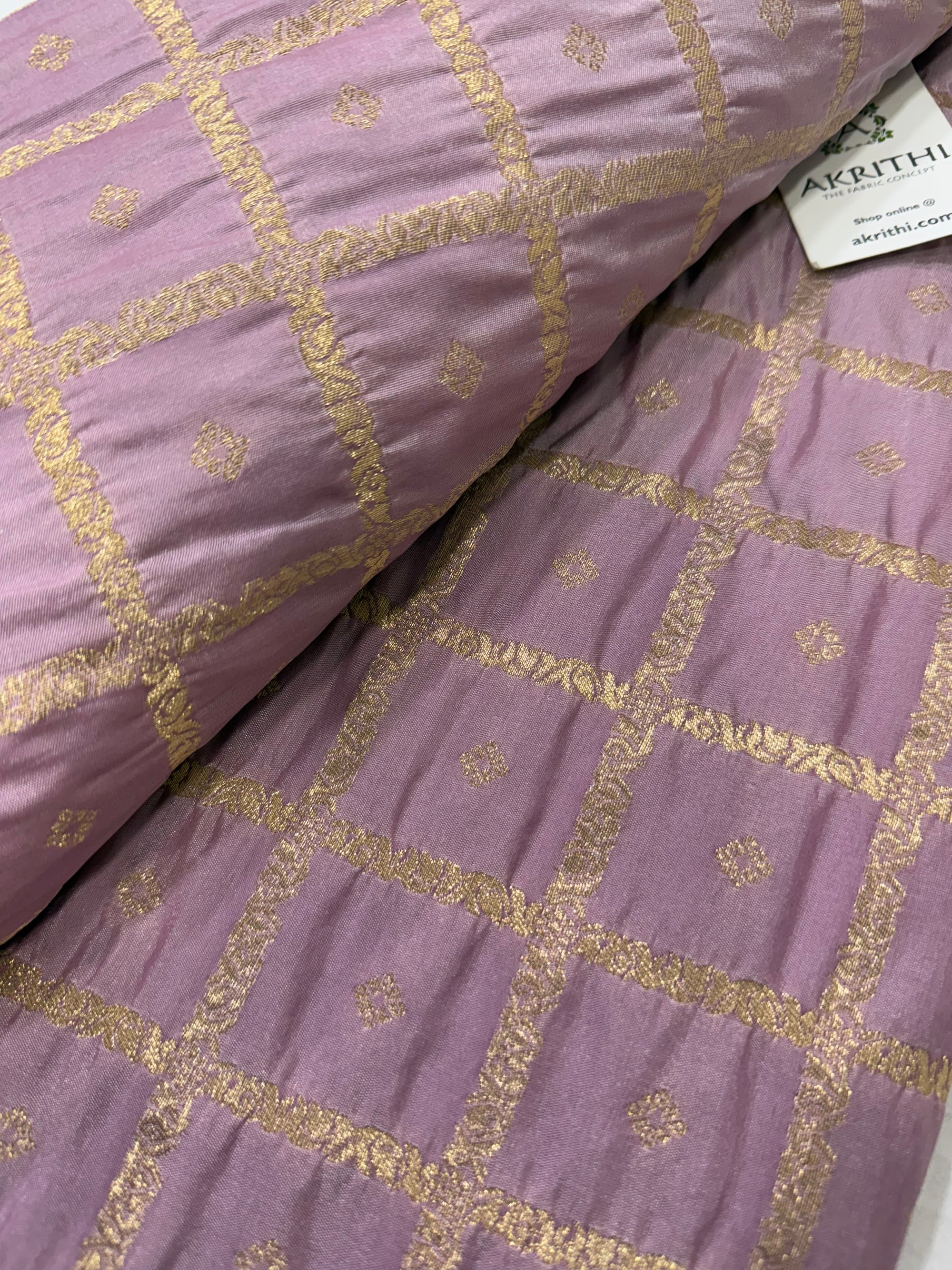 Semi Banarasi silk fabric