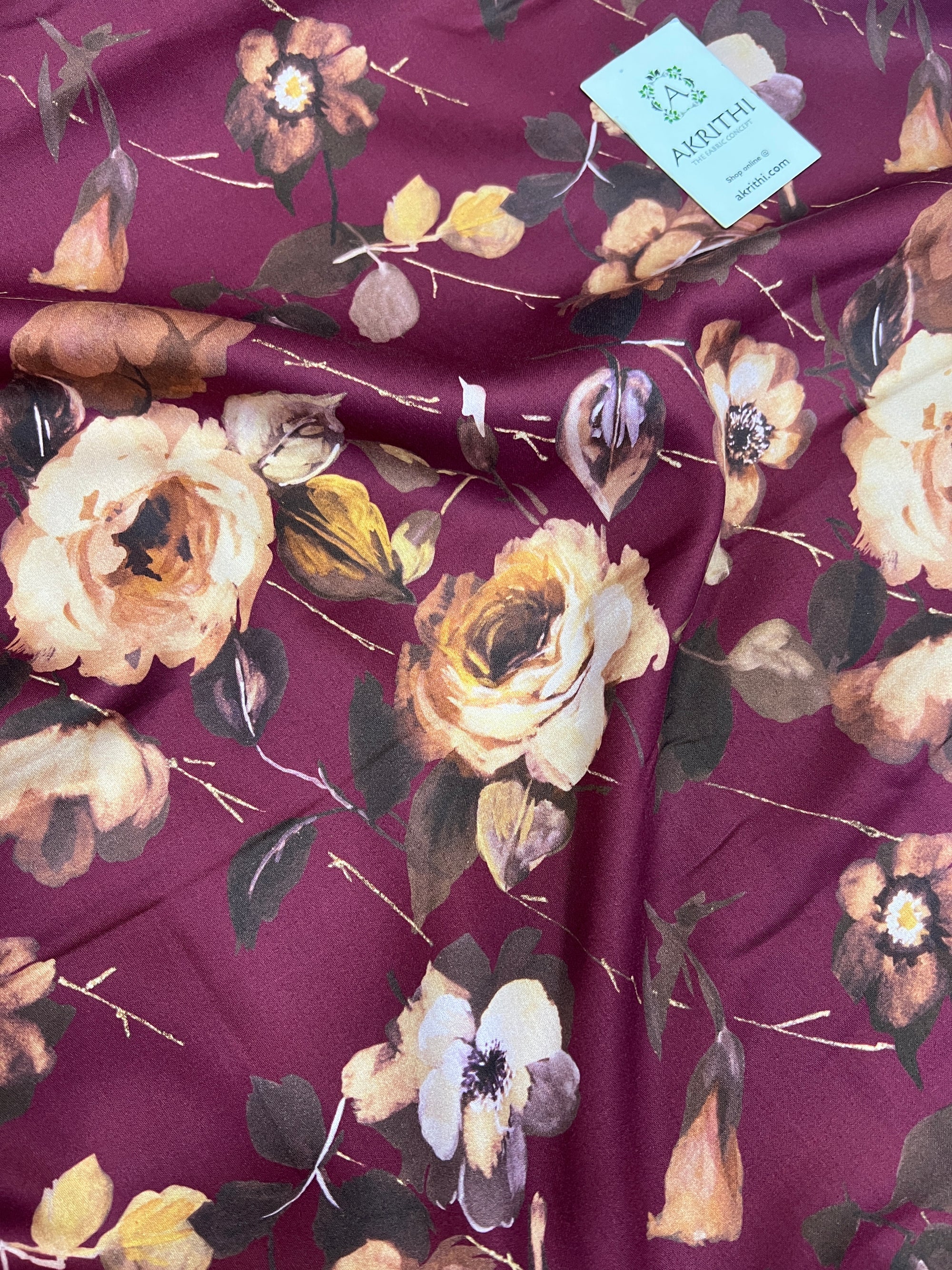 Digital Printed glazed pure cotton fabric