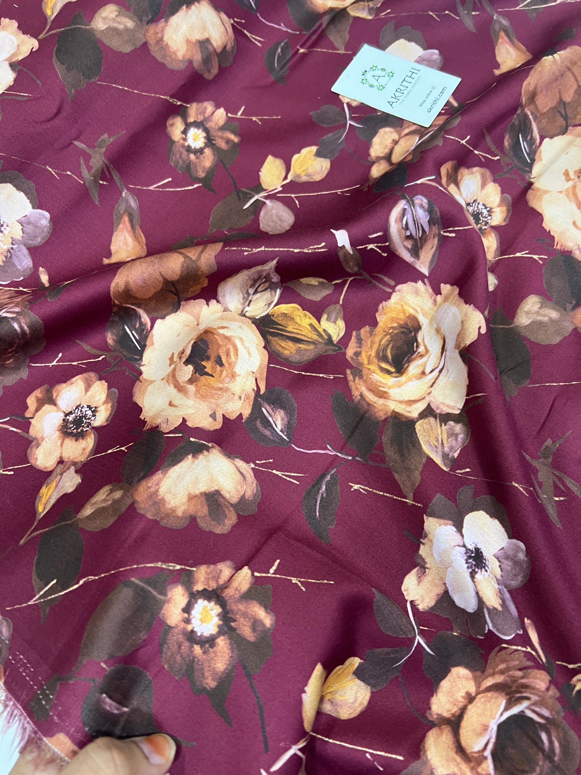 Digital Printed glazed pure cotton fabric