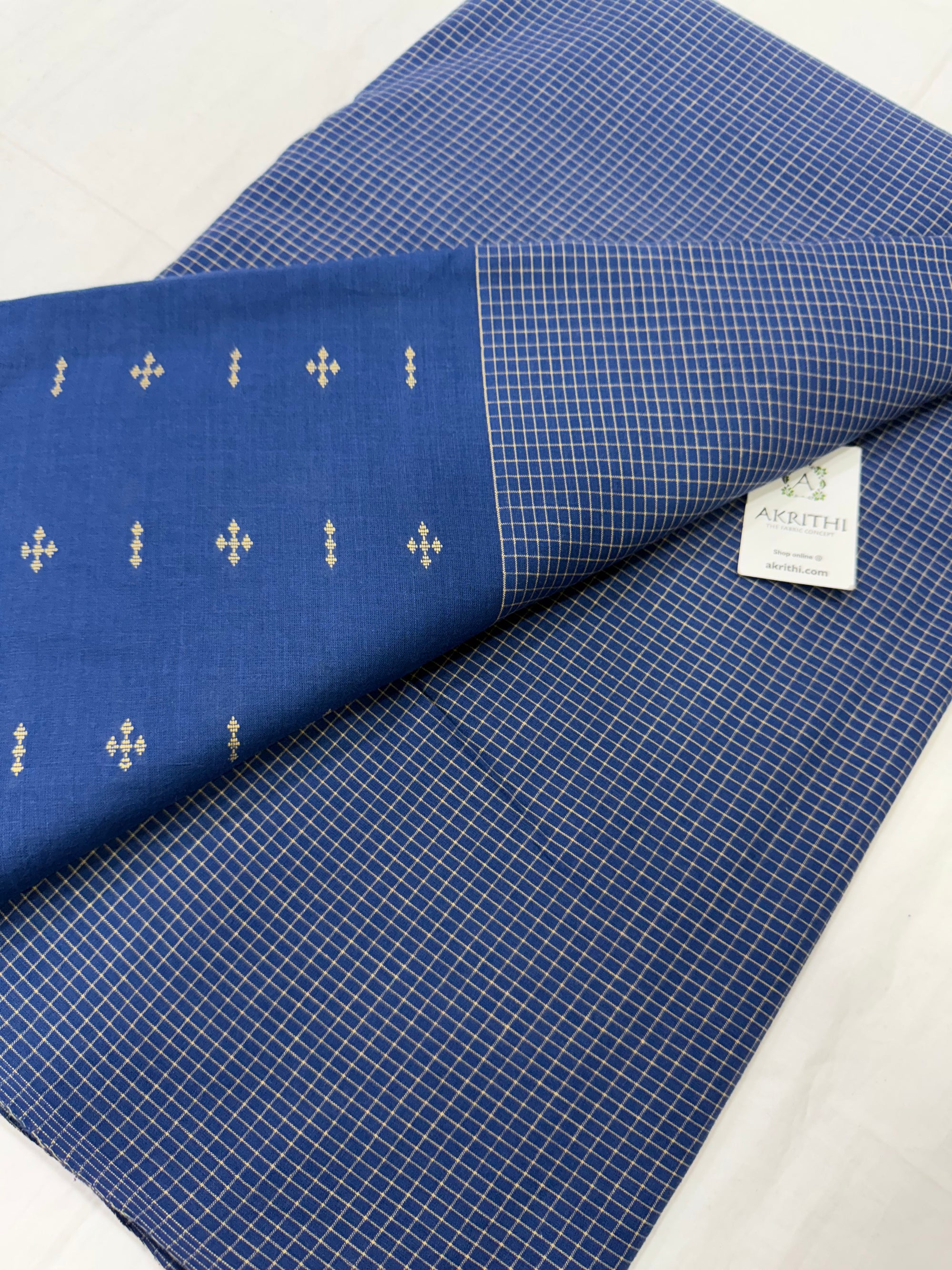 Handloom Woven pure cotton fabric