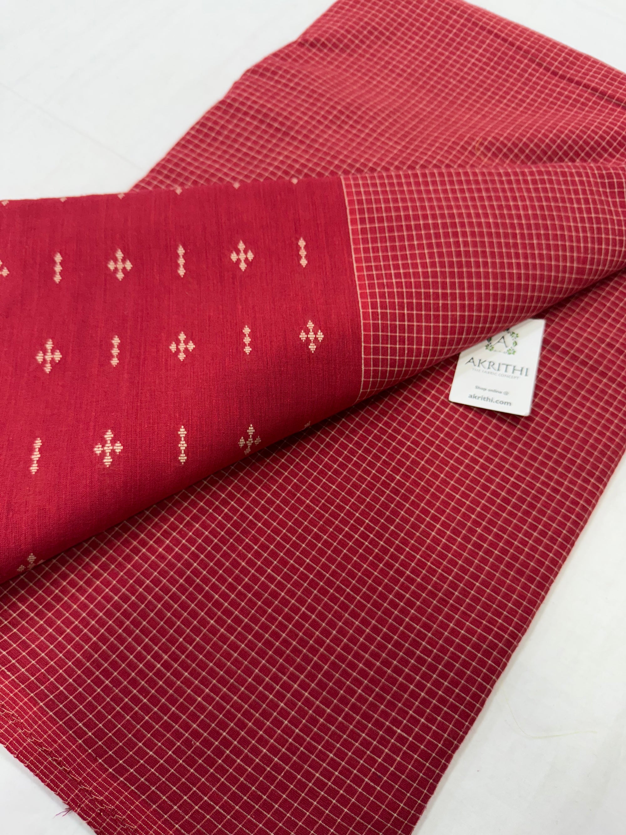Handloom Woven pure cotton fabric