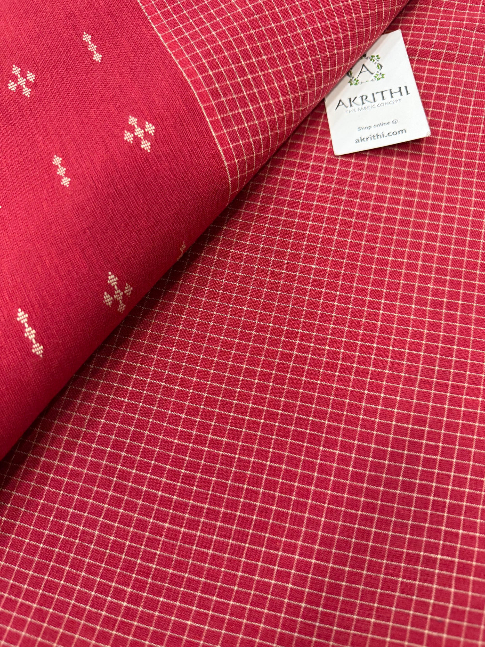 Handloom Woven pure cotton fabric