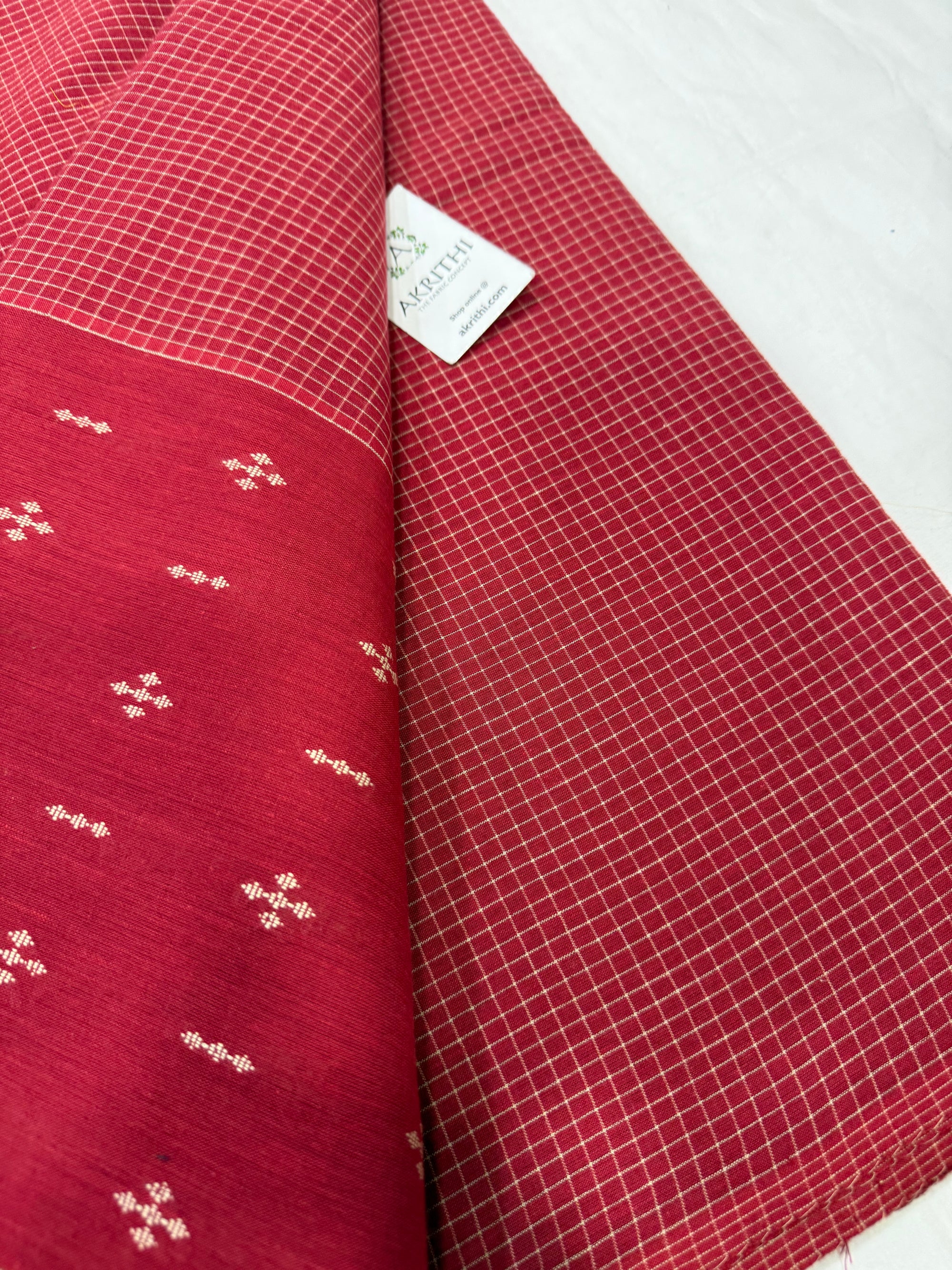 Handloom Woven pure cotton fabric