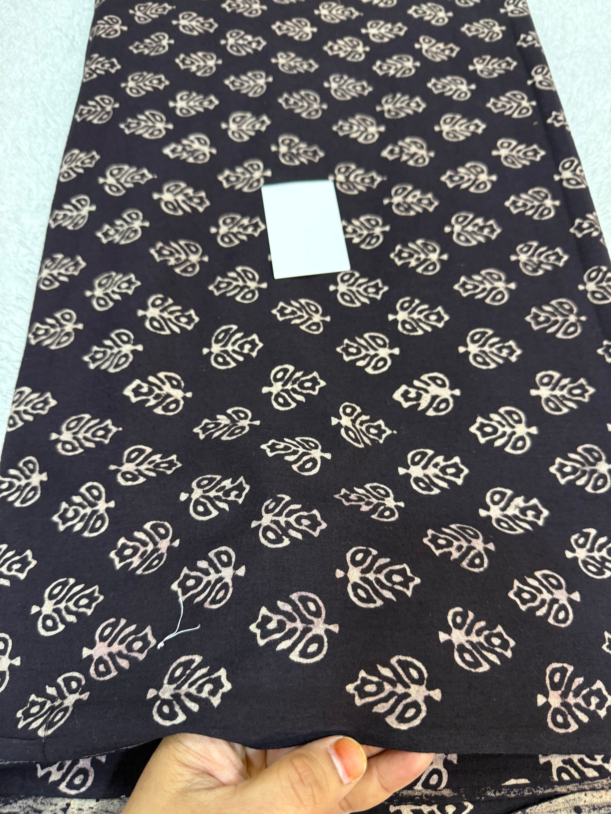 Vegetable dyed Hand block cotton fabric