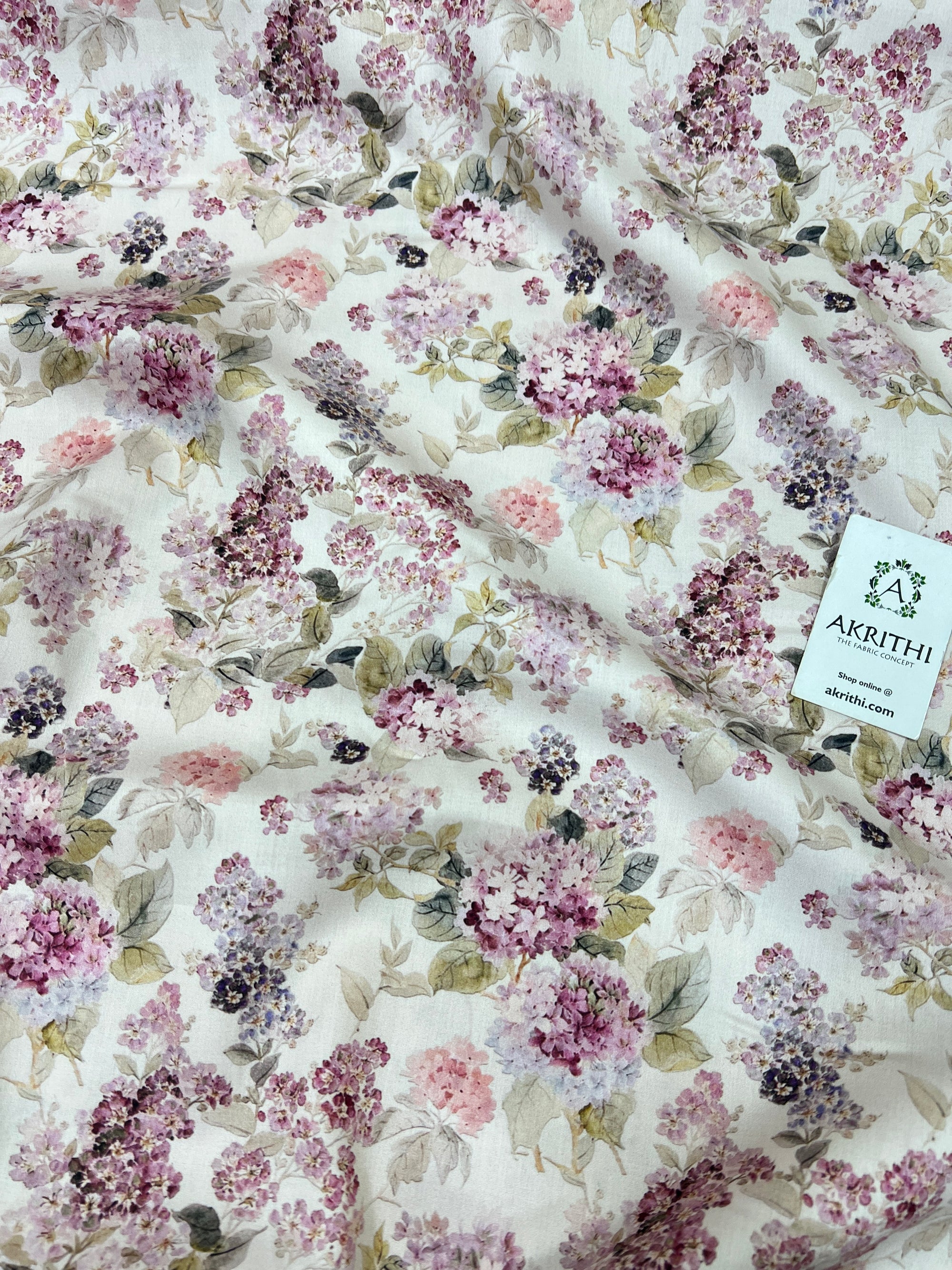 Digital Printed glazed pure cotton fabric 80 CM CUT