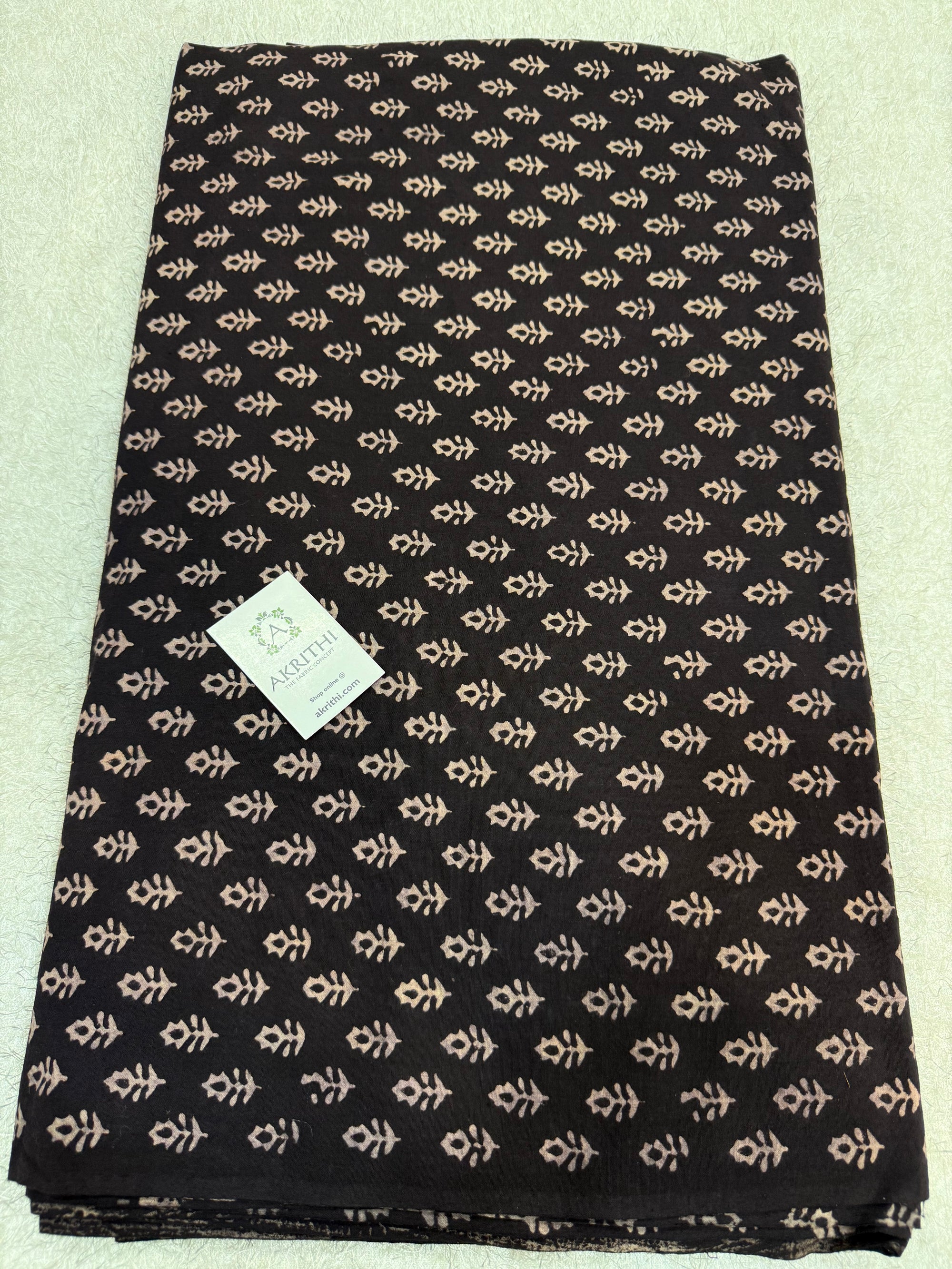 Vegetable dyed Hand block cotton fabric