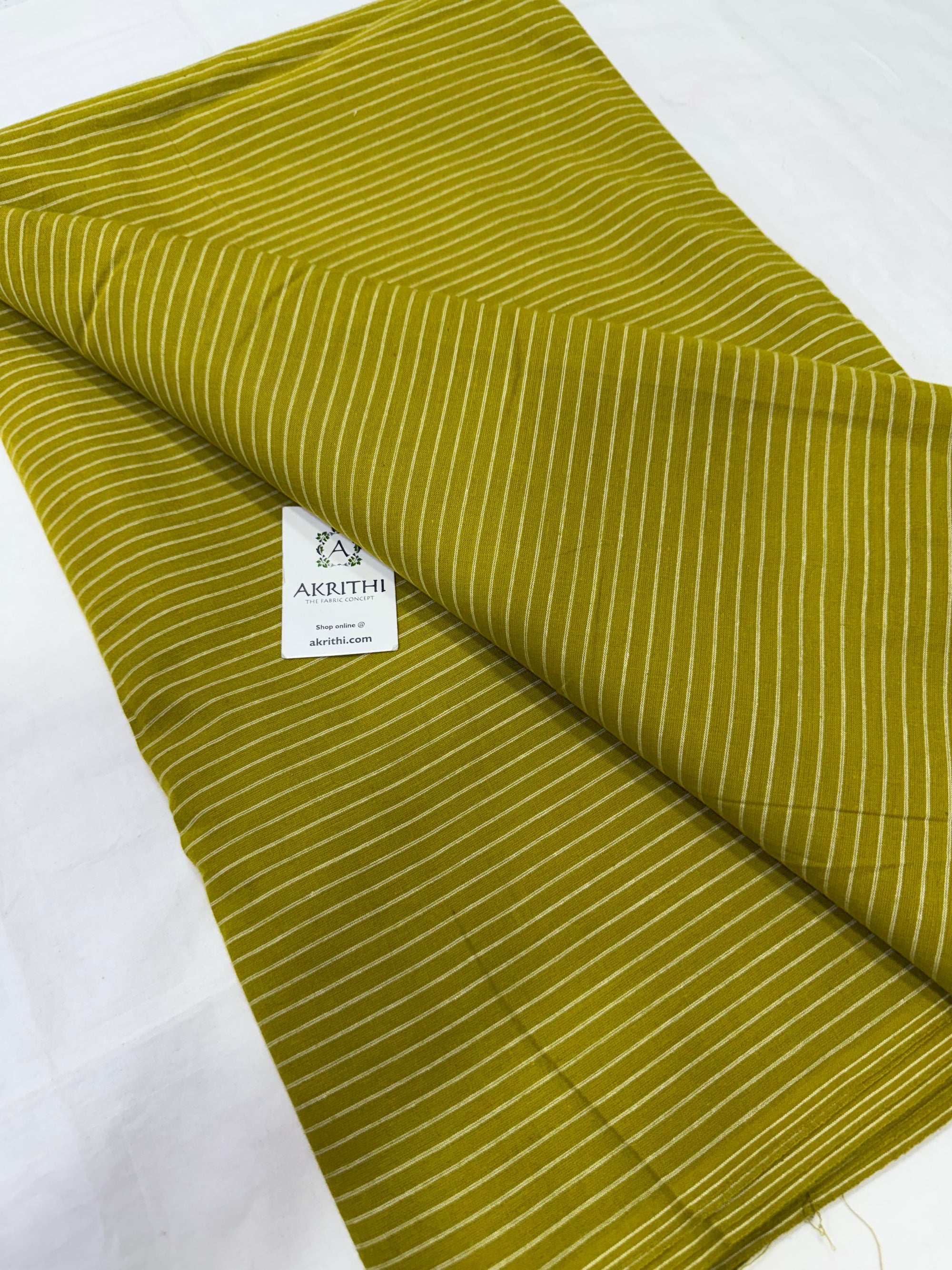 Handloom Woven pure cotton fabric 75 CM CUT