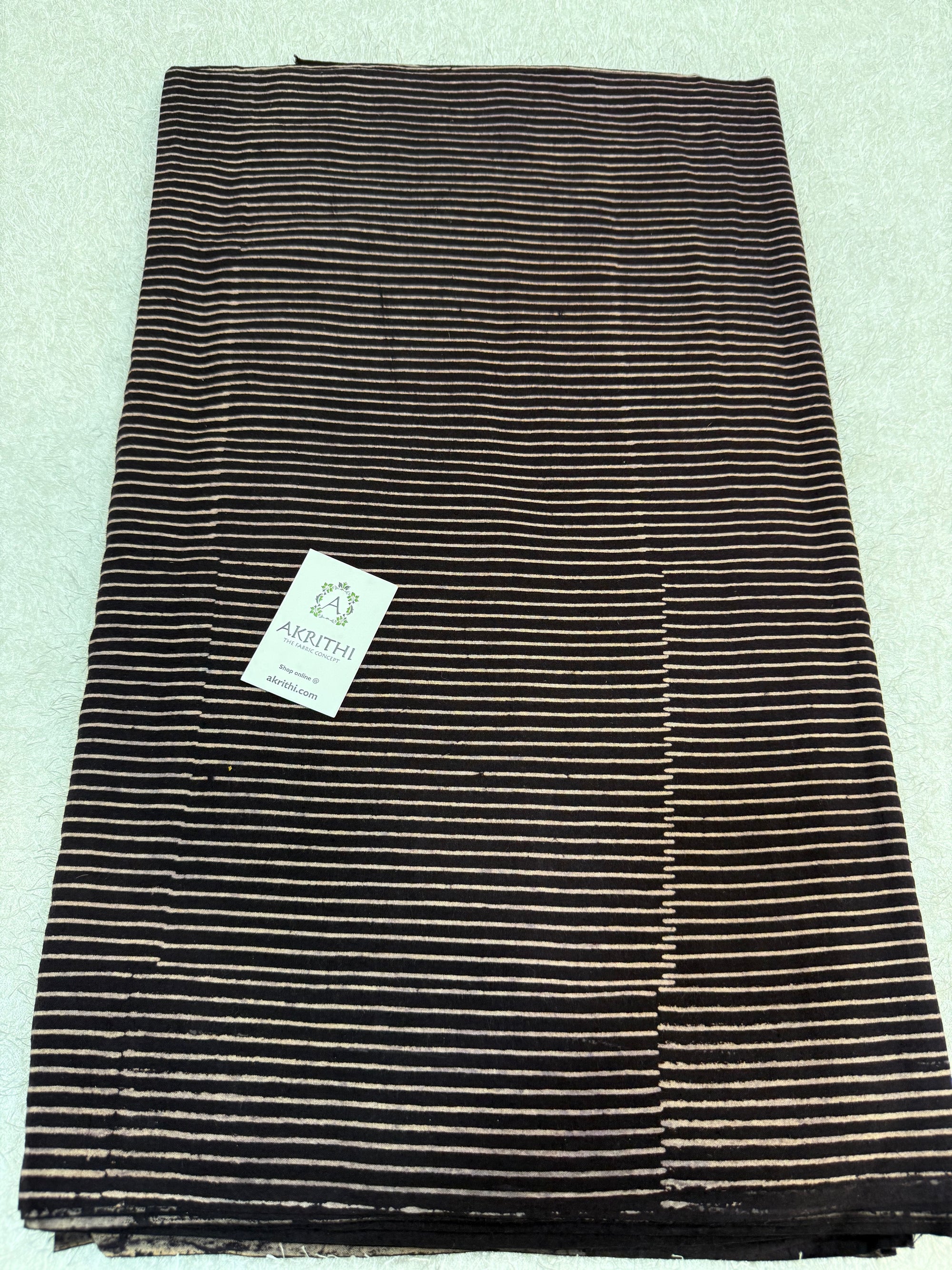 Vegetable dyed Hand block cotton fabric