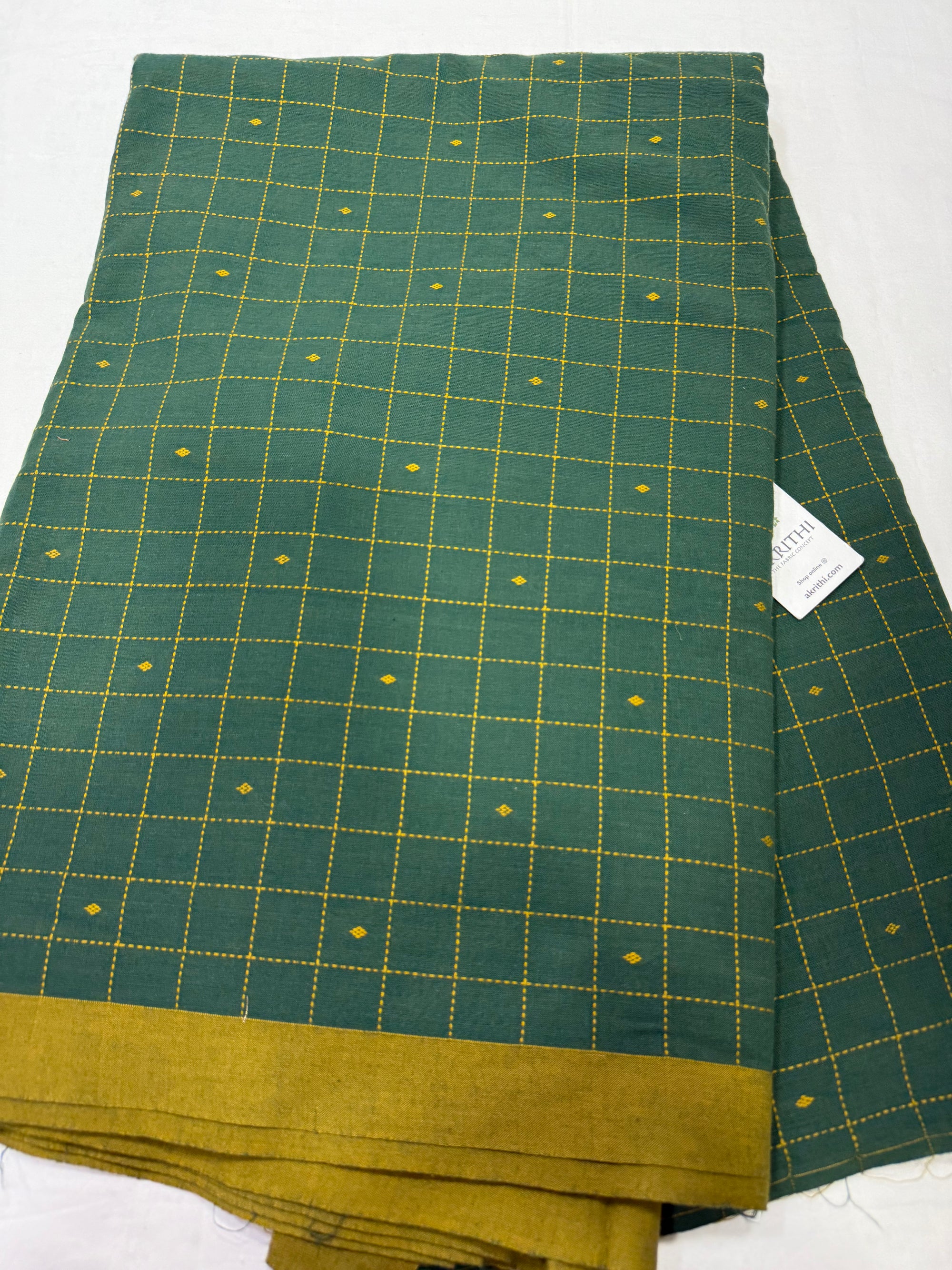 Handloom Woven pure cotton fabric