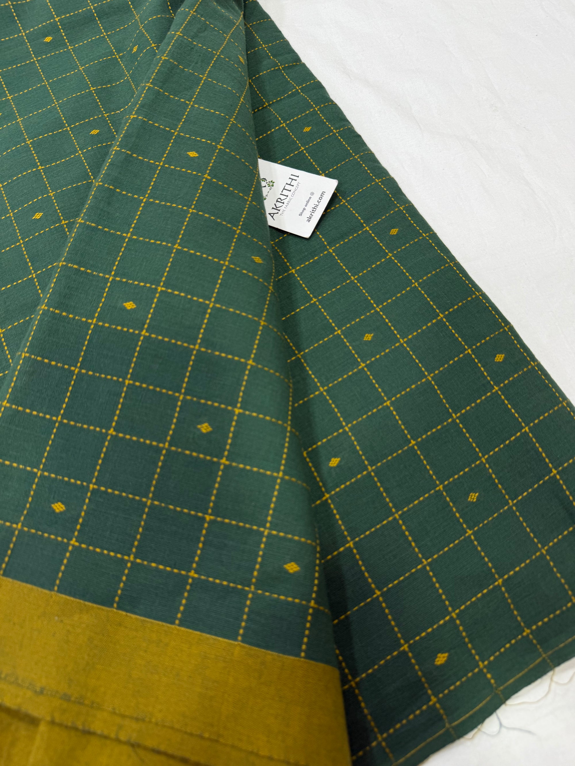 Handloom Woven pure cotton fabric