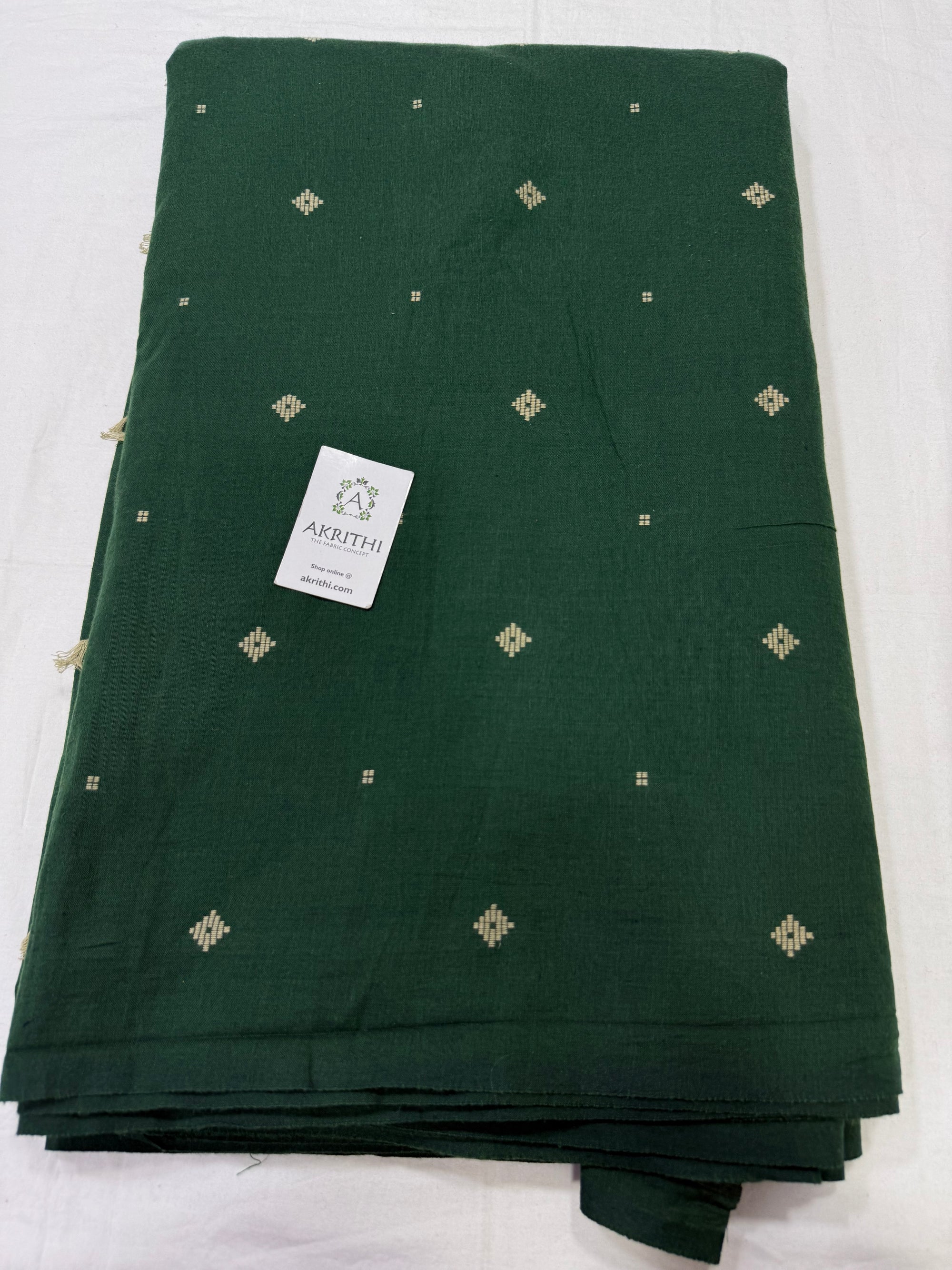 Handloom Woven pure cotton fabric 65CM CUT