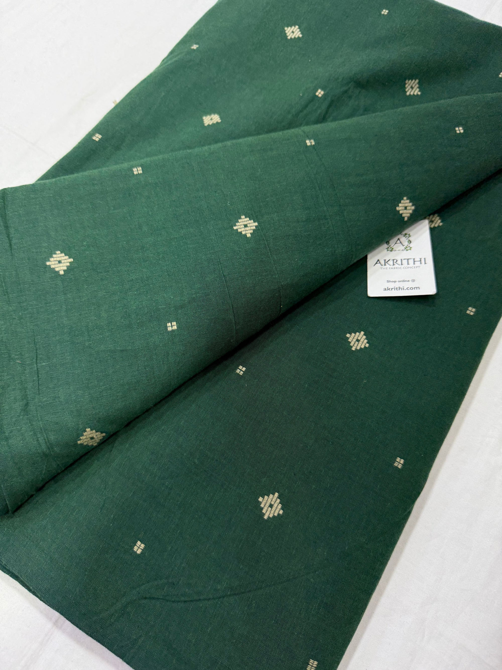 Handloom Woven pure cotton fabric 65CM CUT