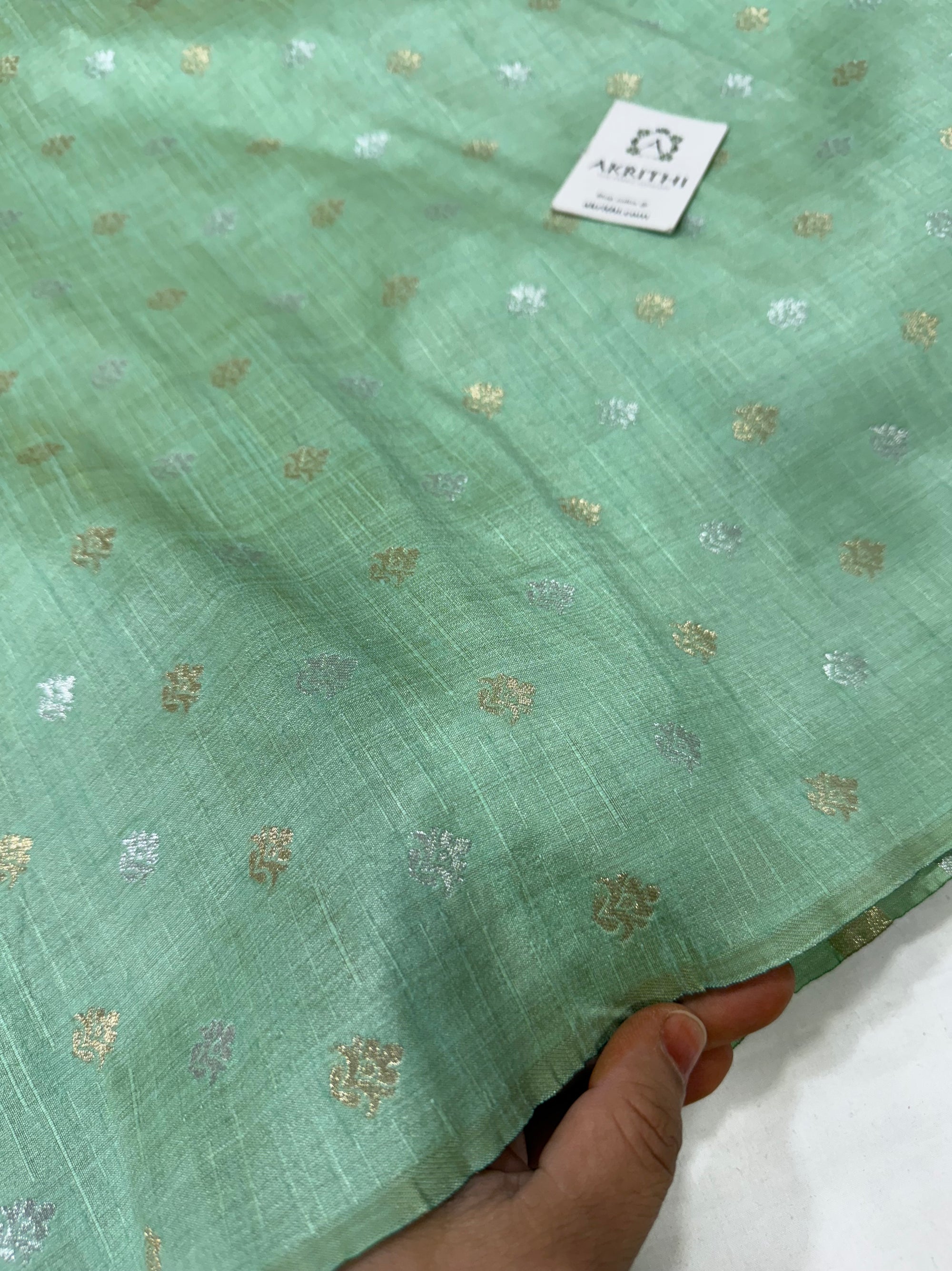 Semi Banarasi silk fabric