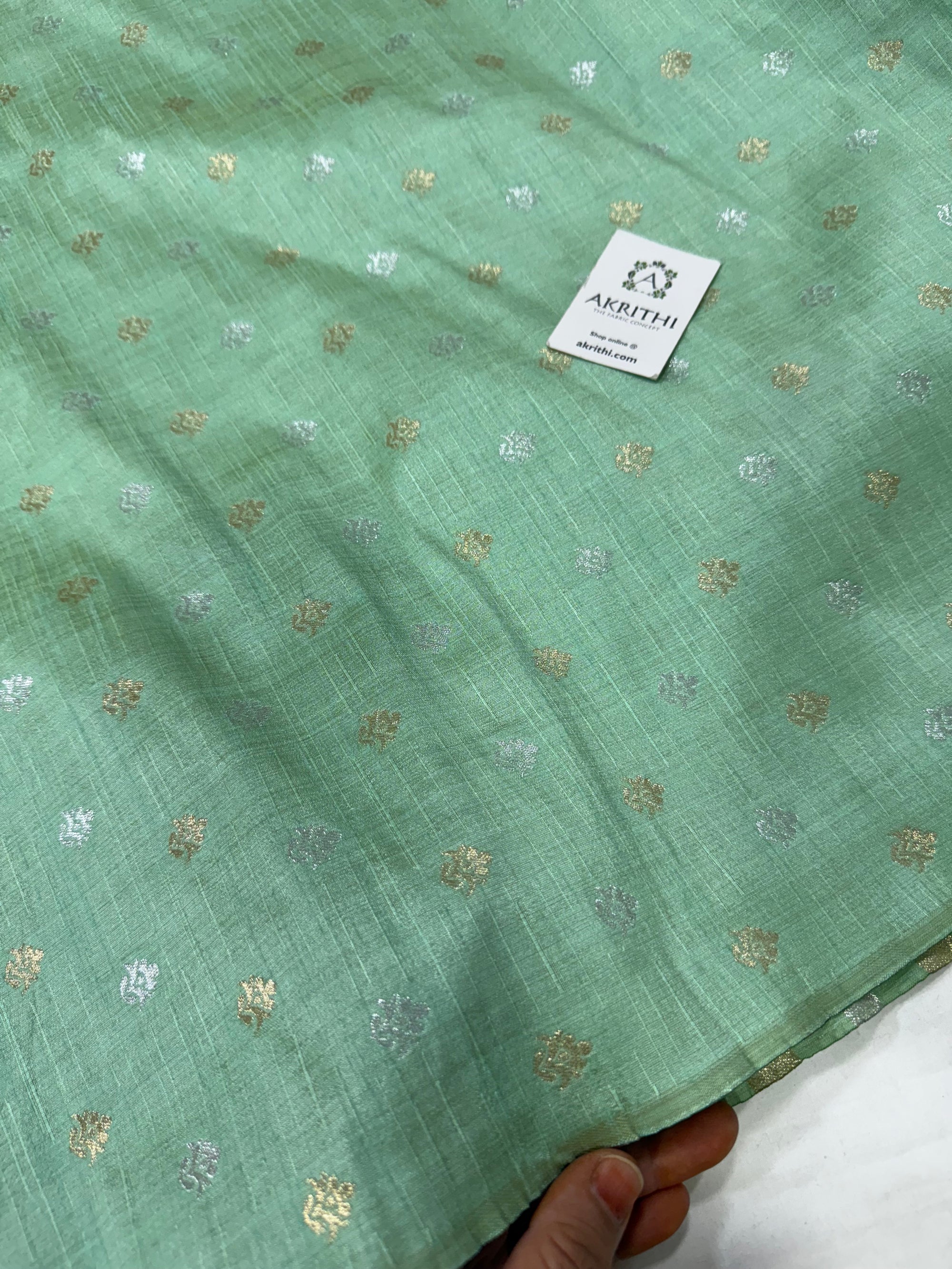 Semi Banarasi silk fabric