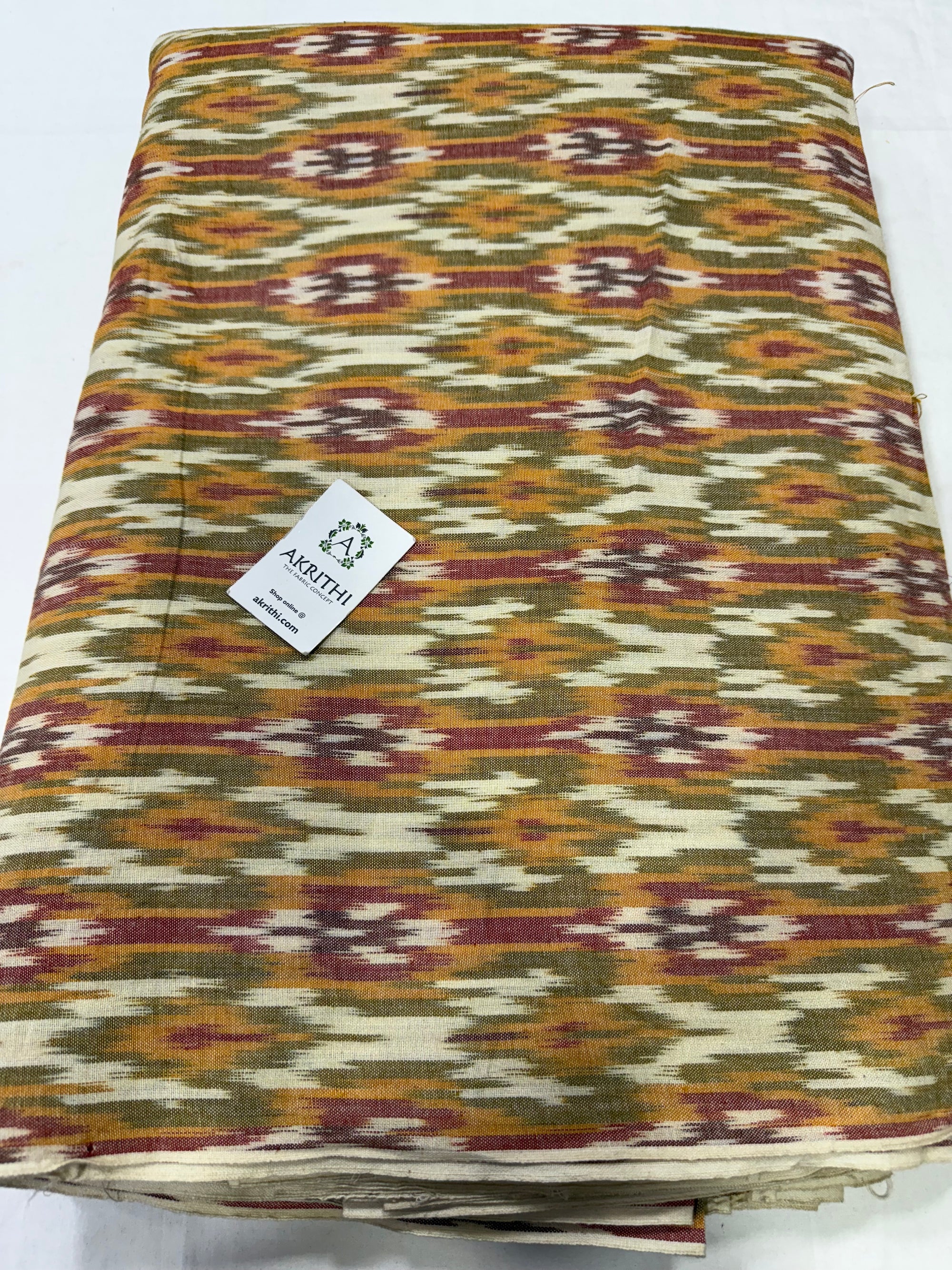 Handloom Ikat pure cotton fabric