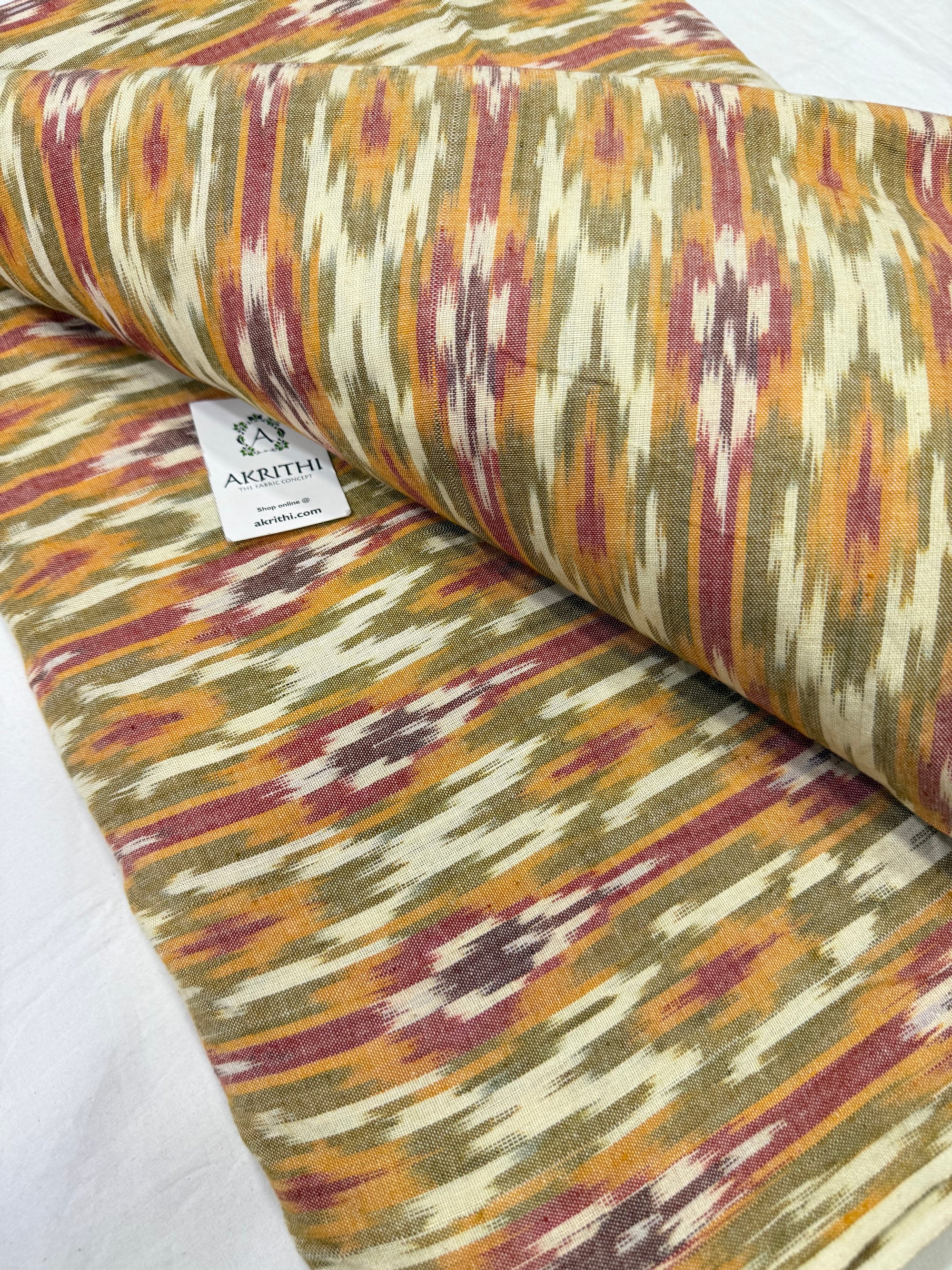 Handloom Ikat pure cotton fabric