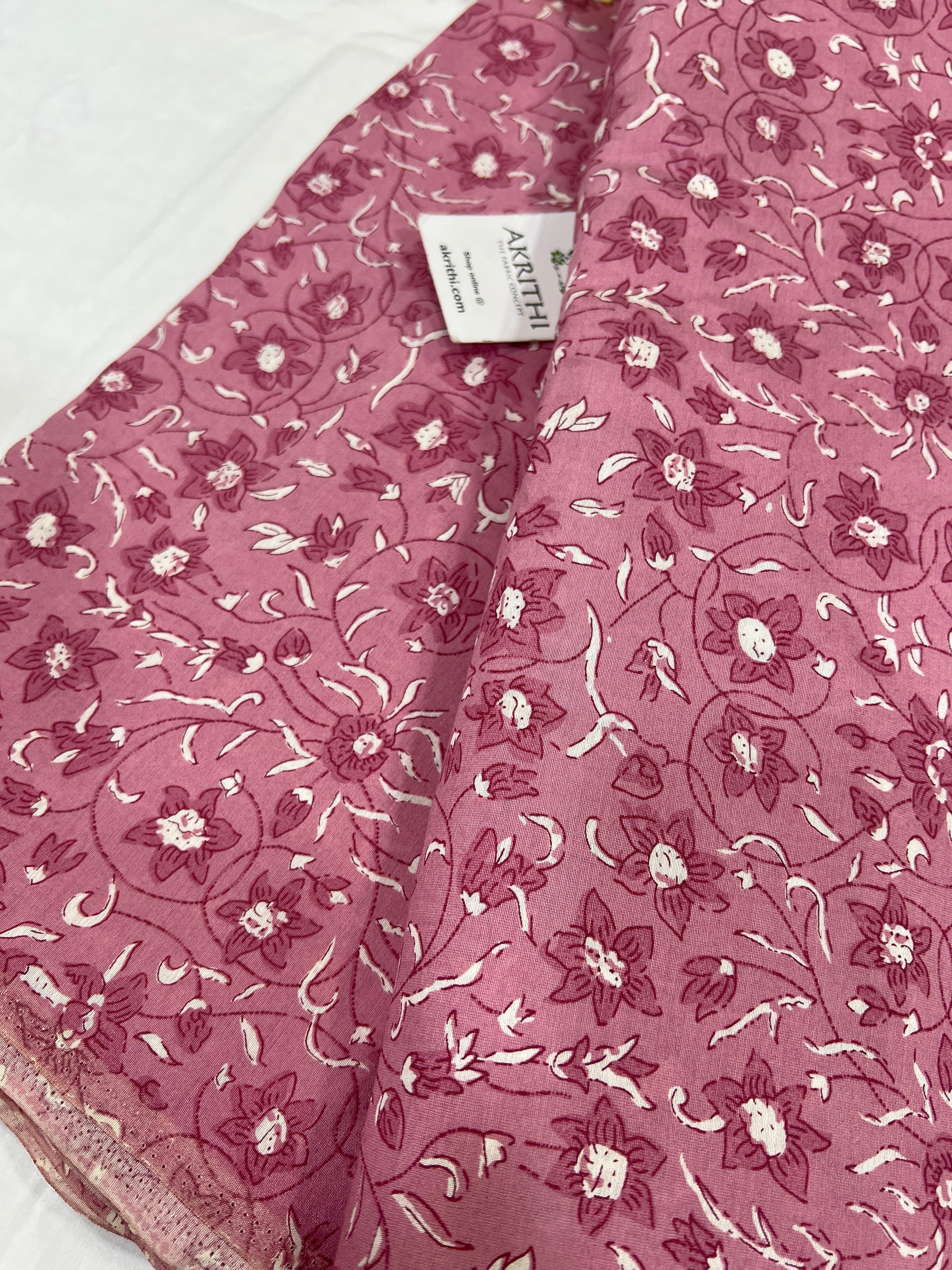 Printed viscose silk fabric