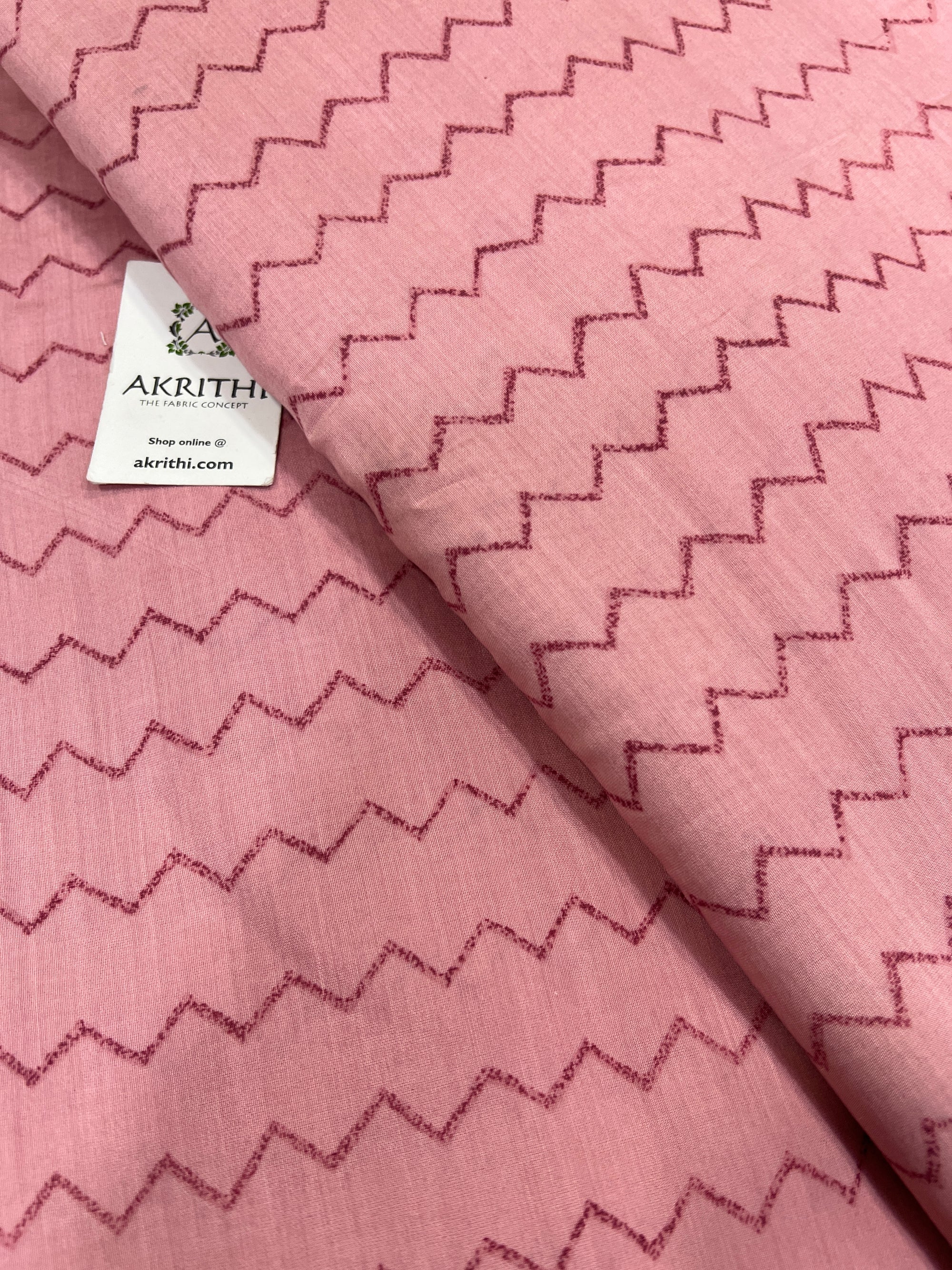 Printed viscose silk fabric