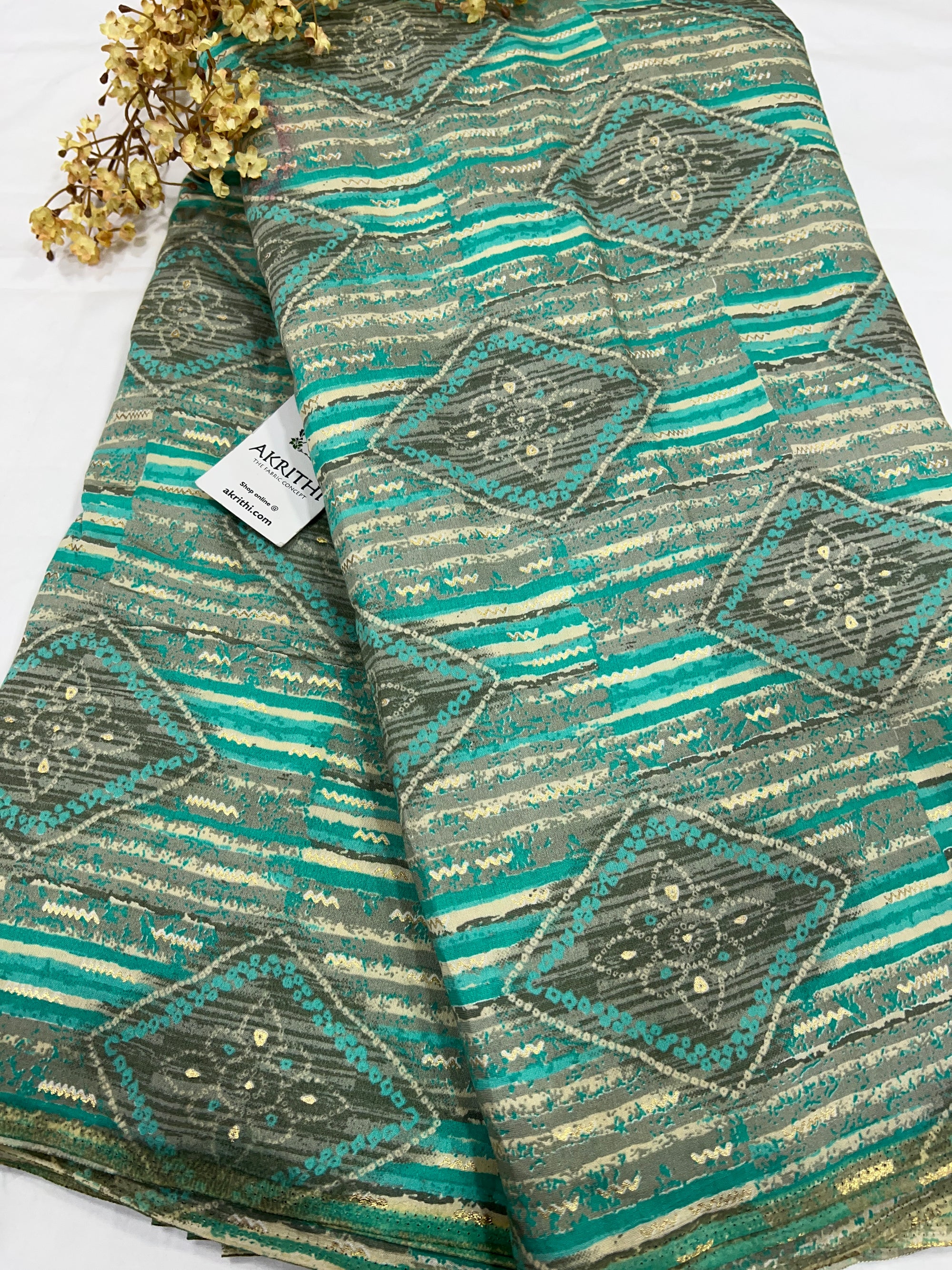 Printed viscose silk fabric