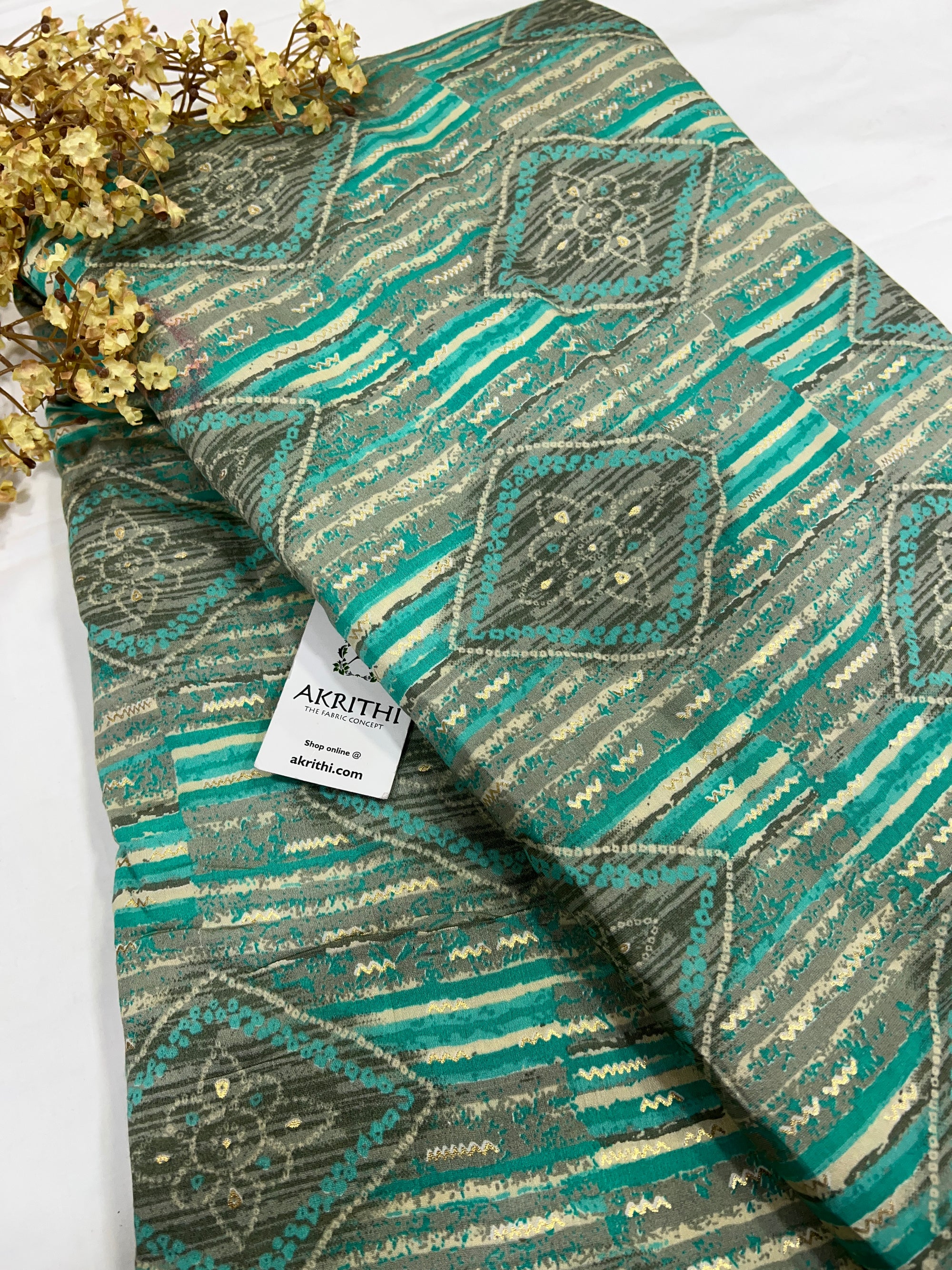 Printed viscose silk fabric