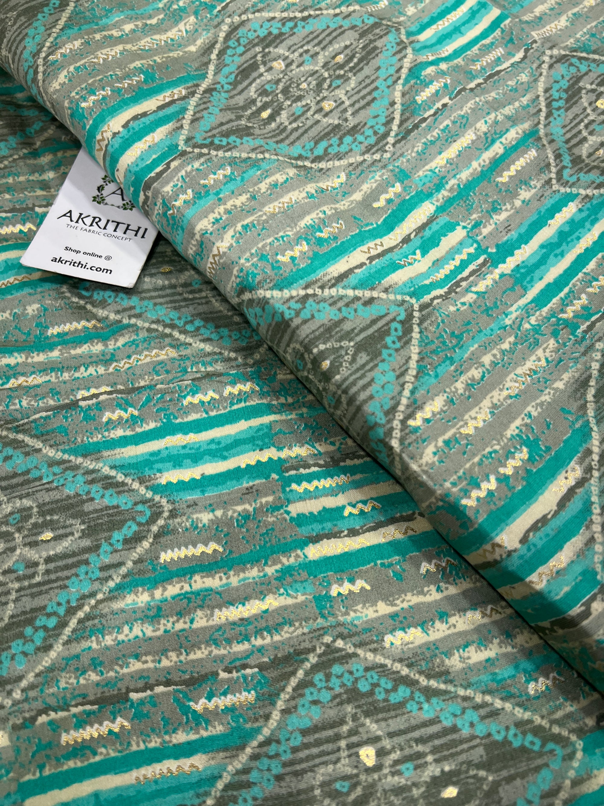 Printed viscose silk fabric