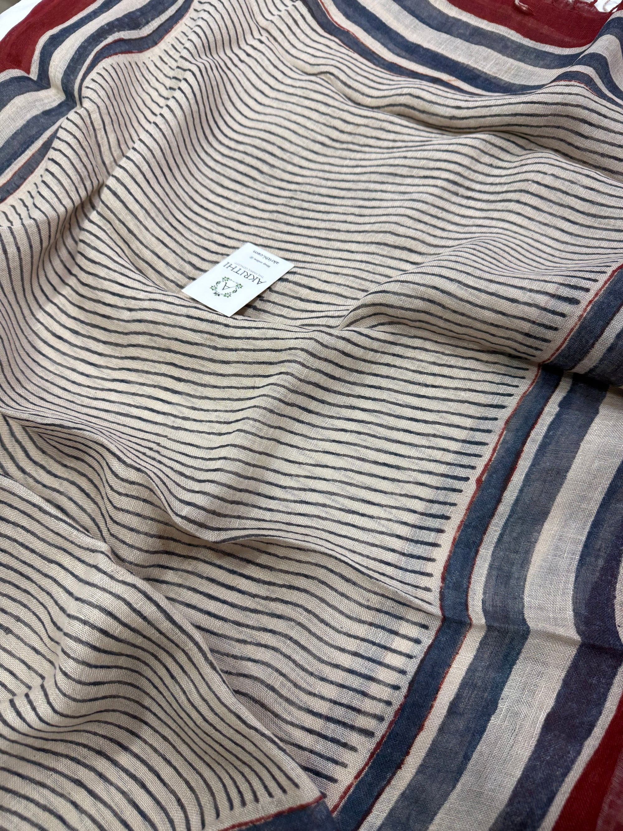 Pure linen dupatta