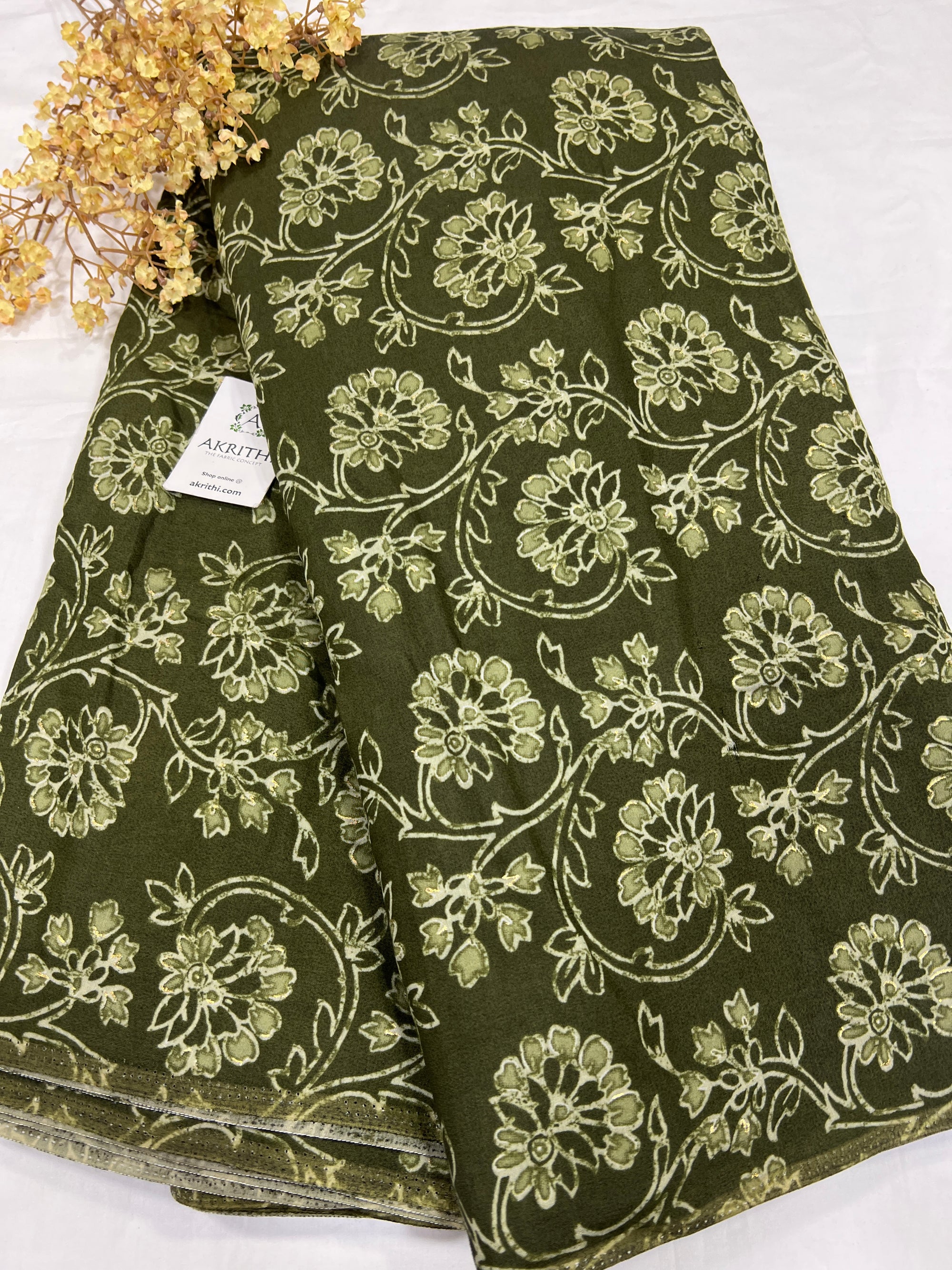 Printed viscose silk fabric