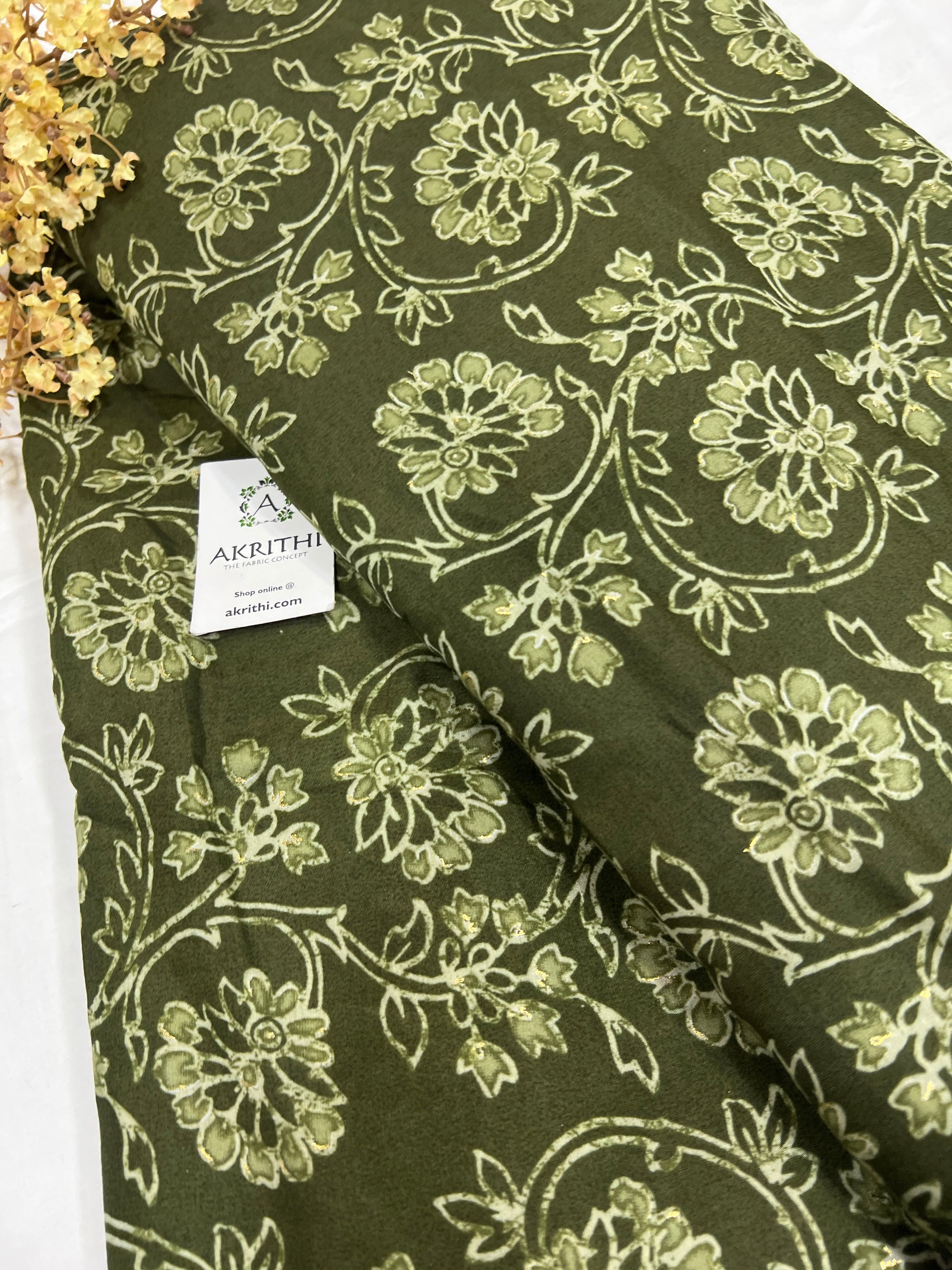 Printed viscose silk fabric
