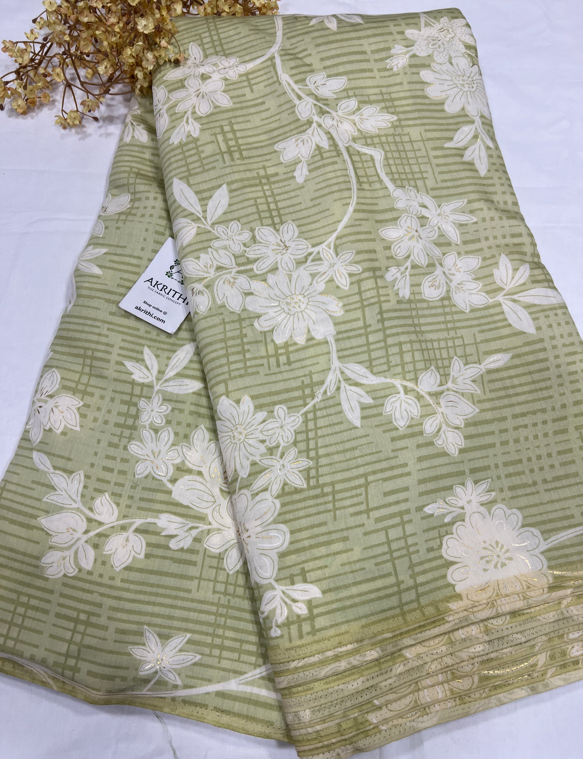 Printed viscose silk fabric