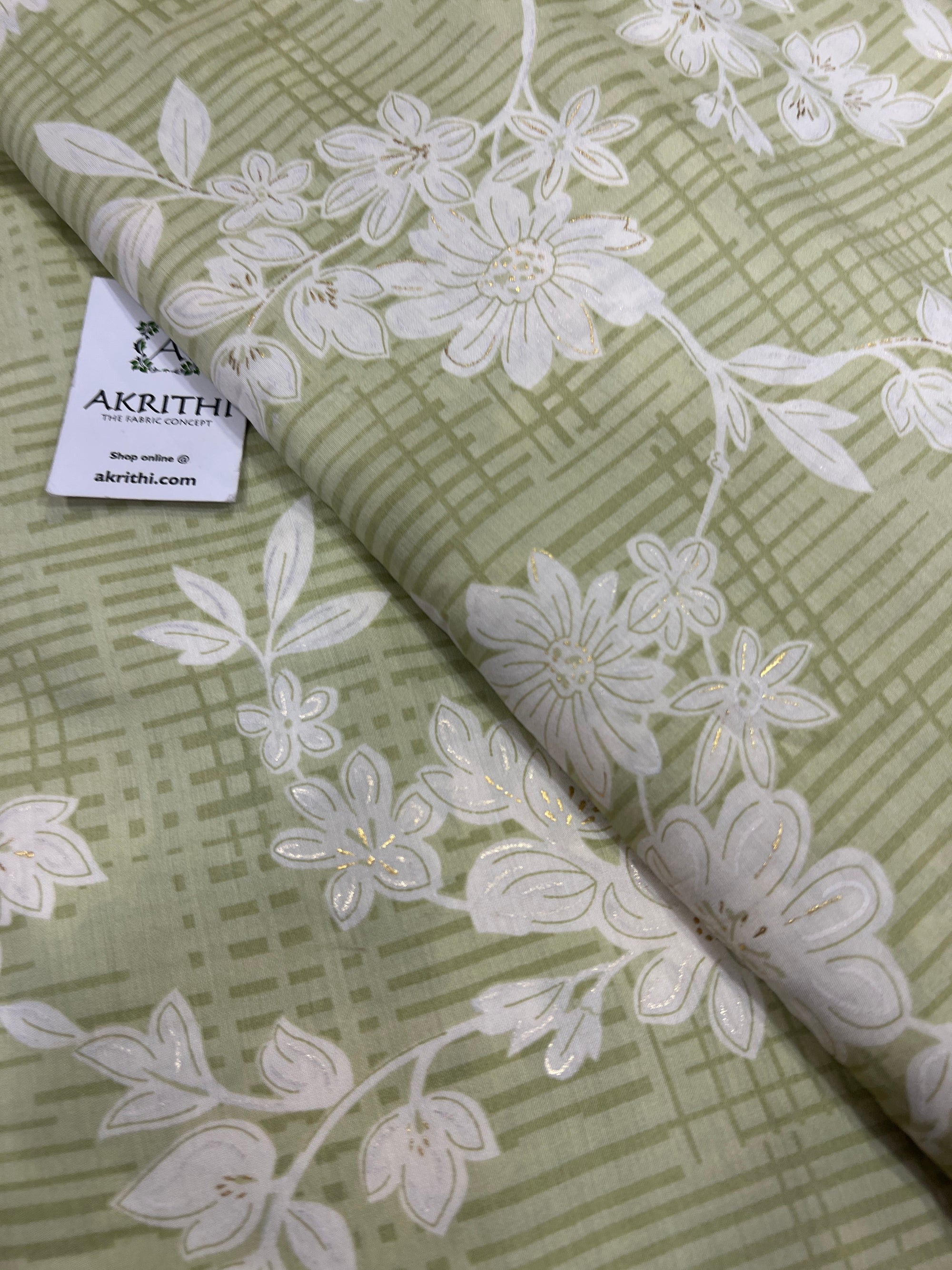 Printed viscose silk fabric
