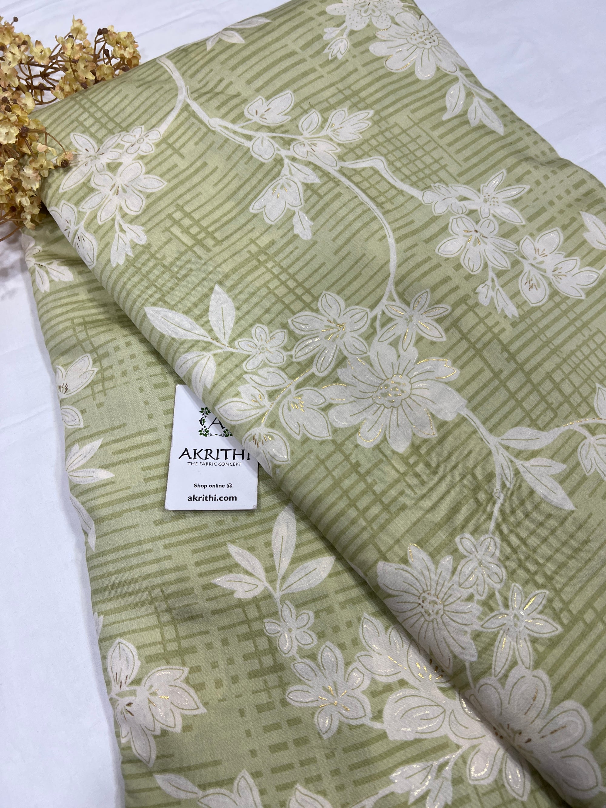 Printed viscose silk fabric