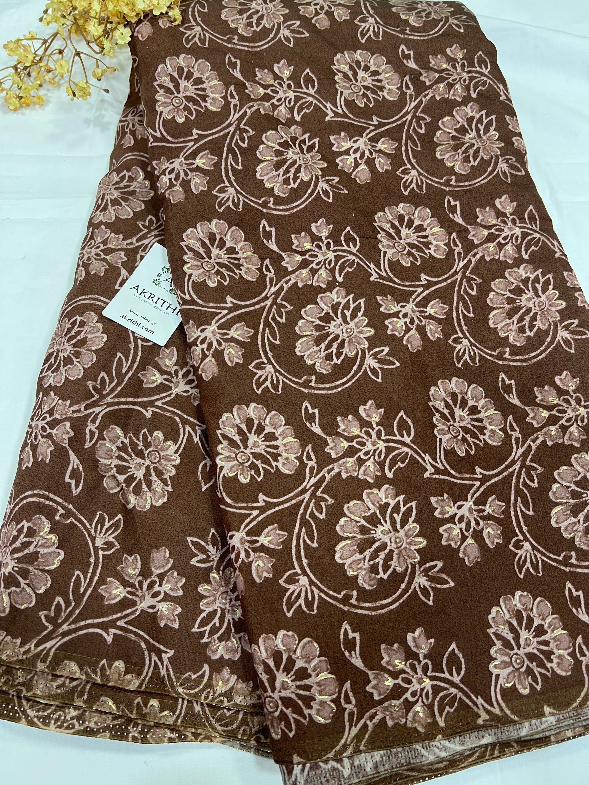 Printed viscose silk fabric
