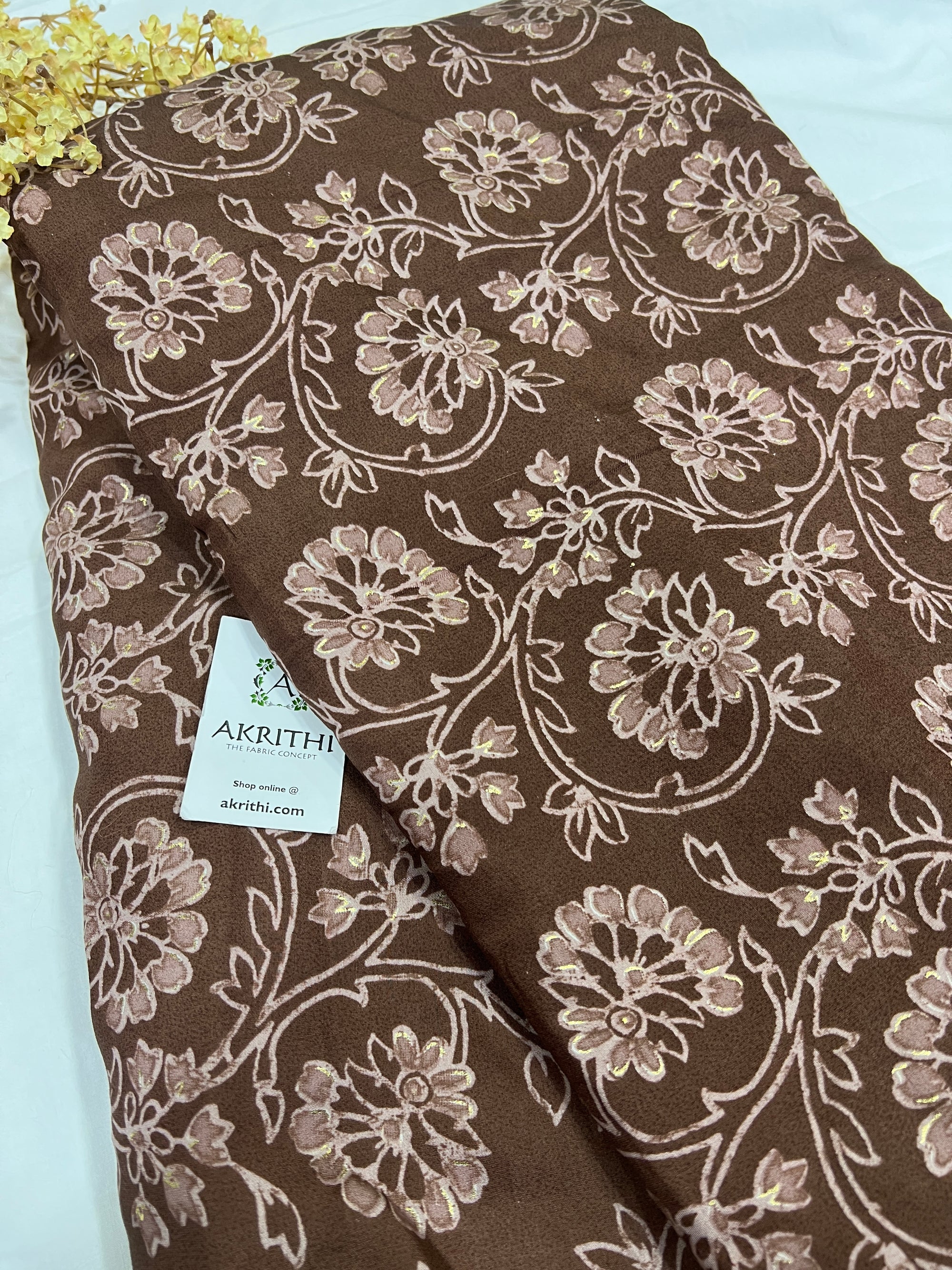 Printed viscose silk fabric
