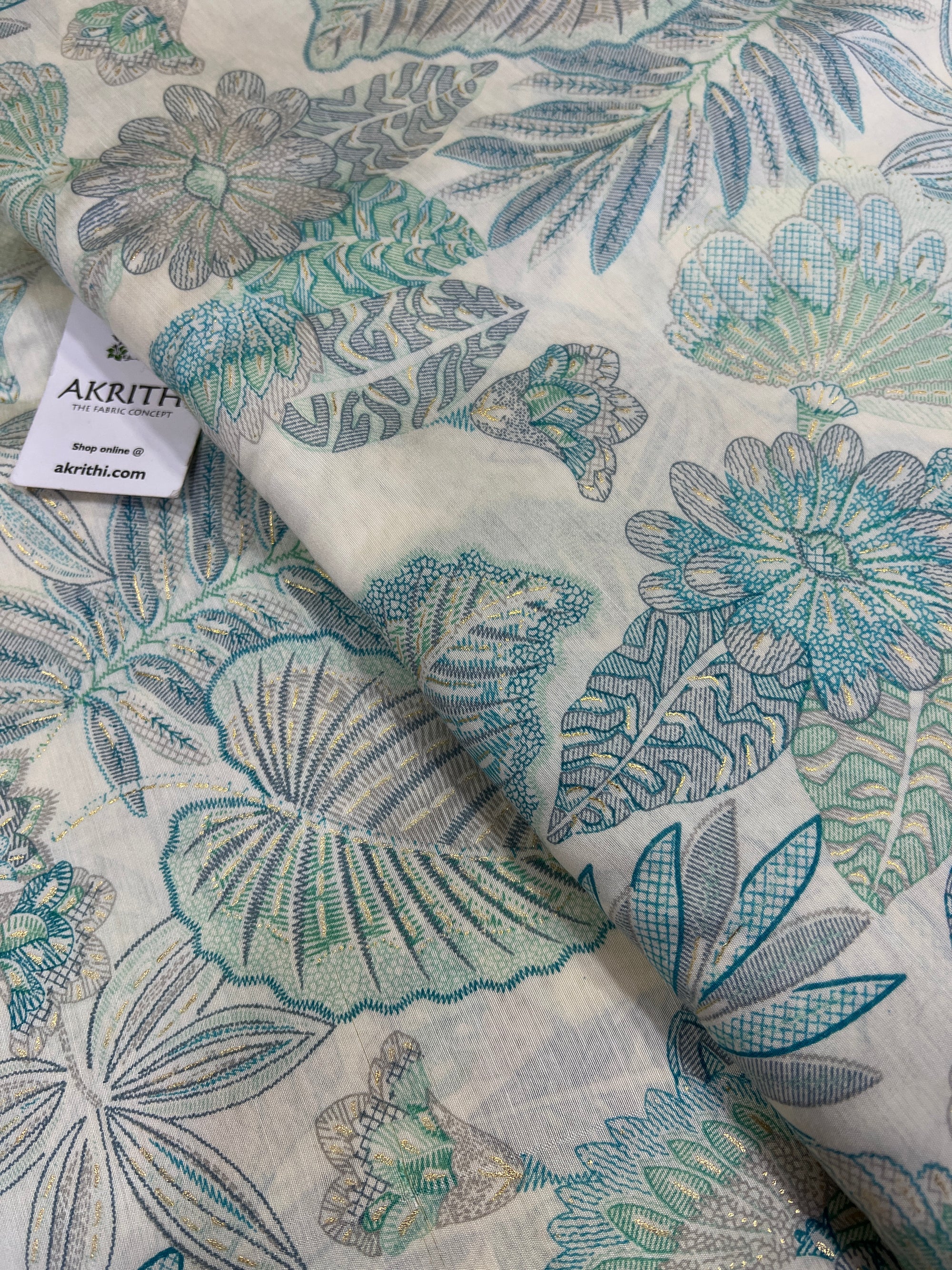 Printed viscose silk fabric