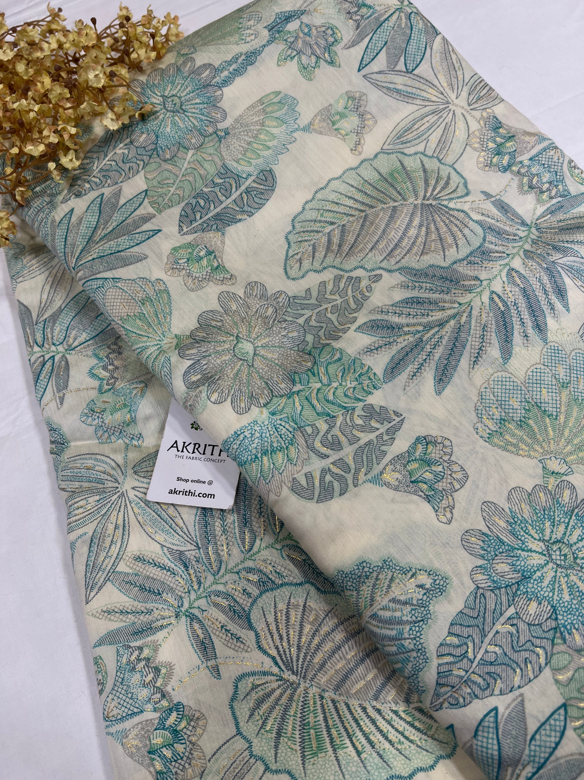 Printed viscose silk fabric