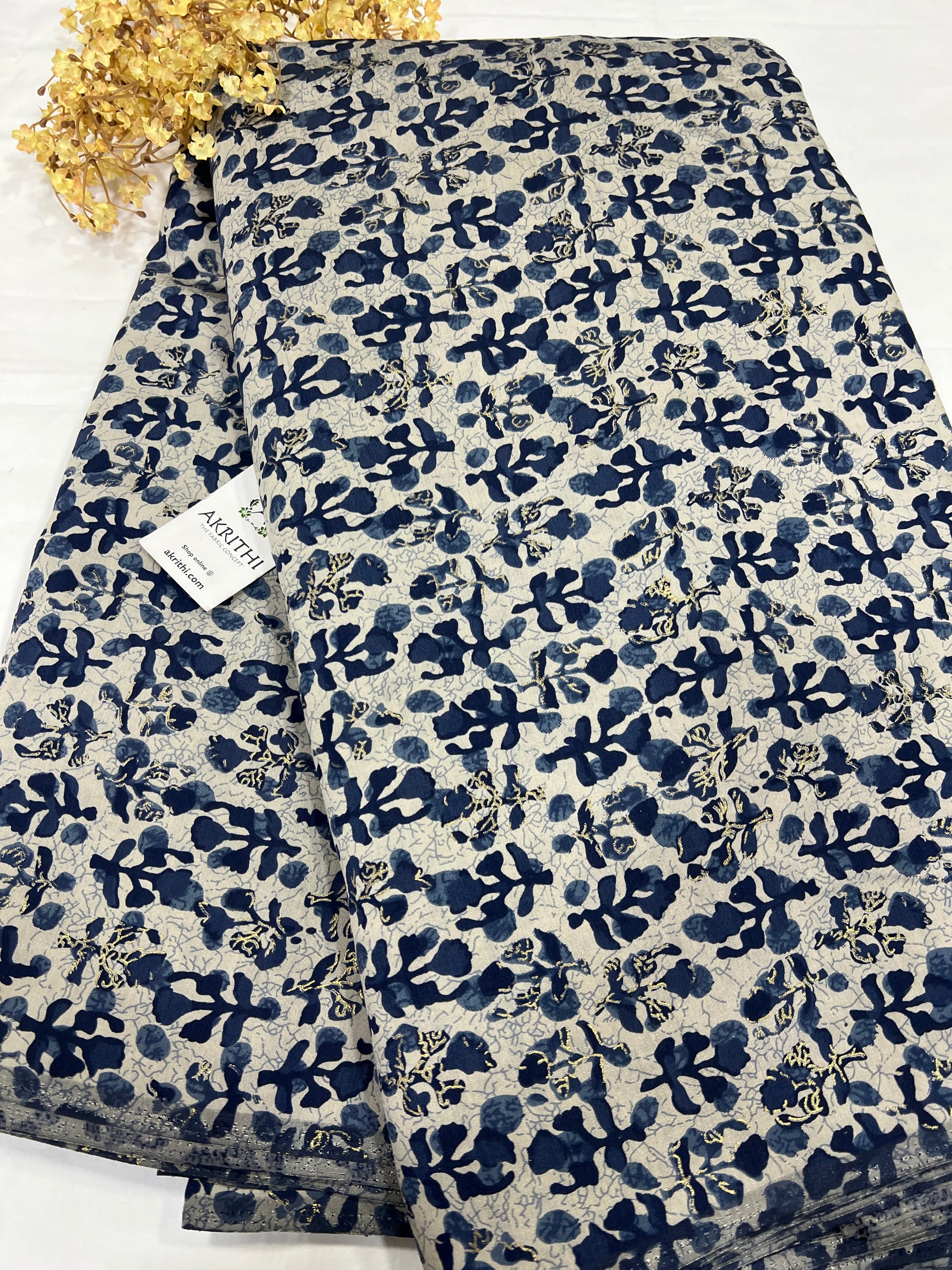 Printed viscose silk fabric