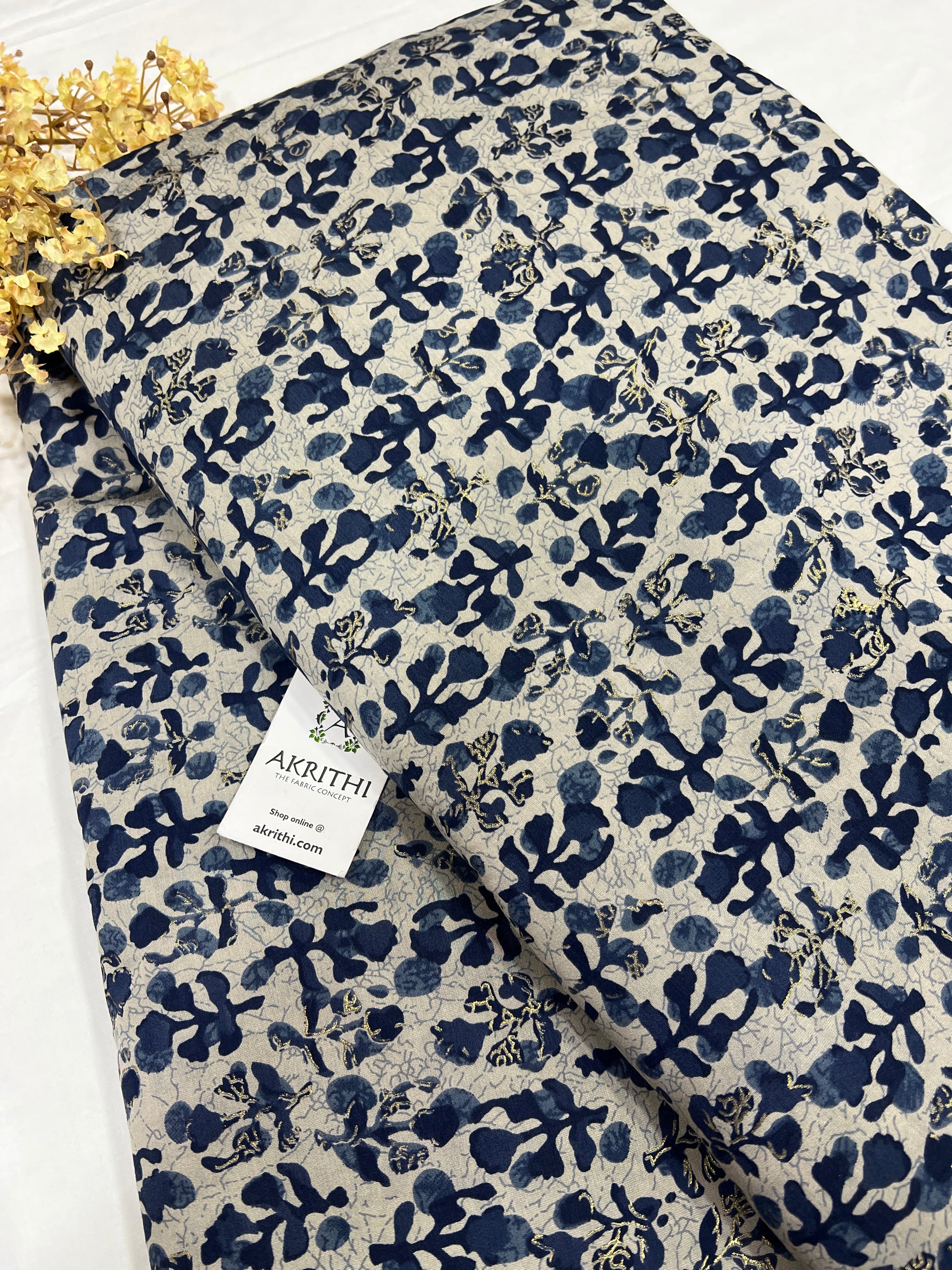Printed viscose silk fabric