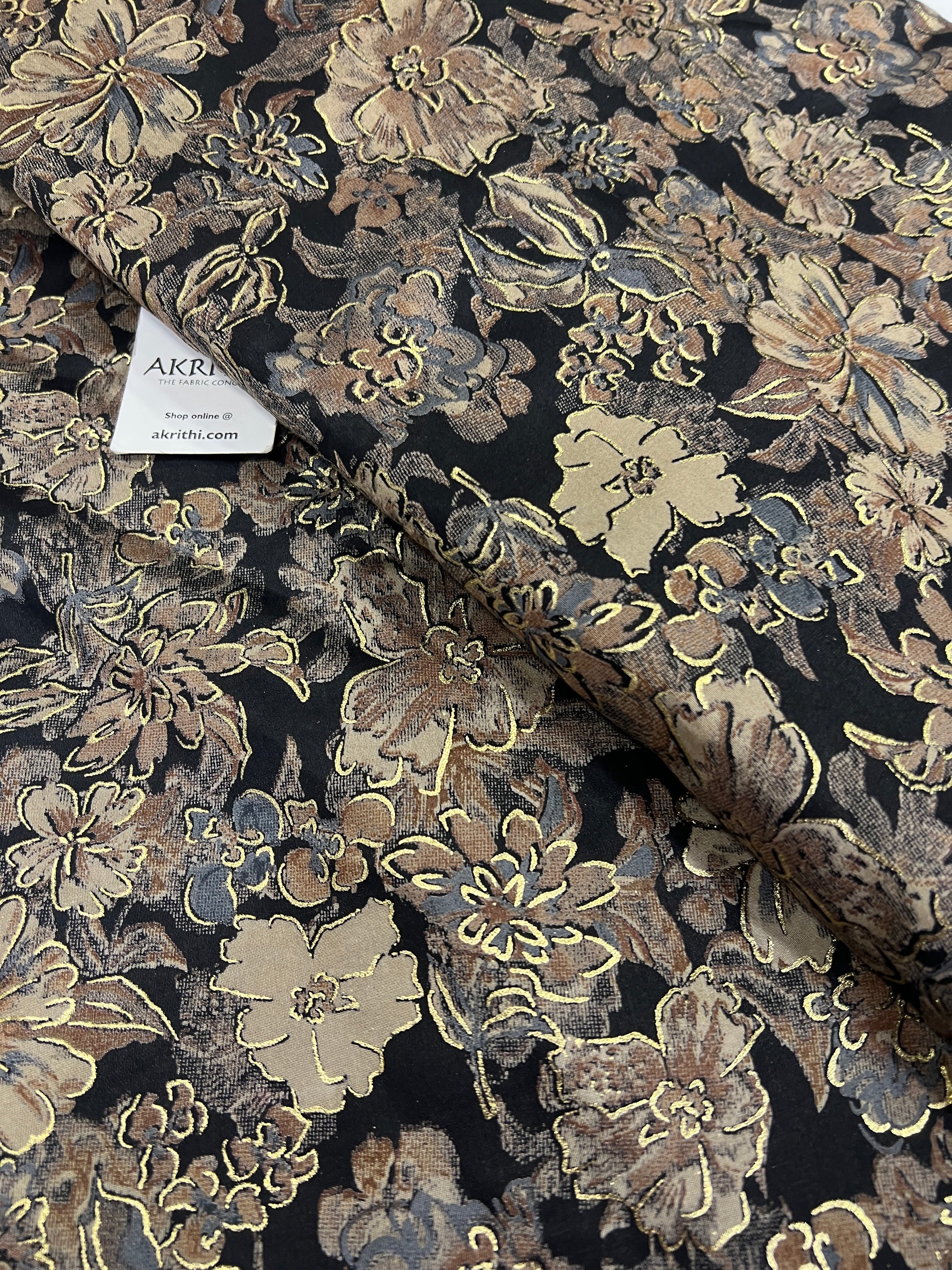Printed viscose silk fabric