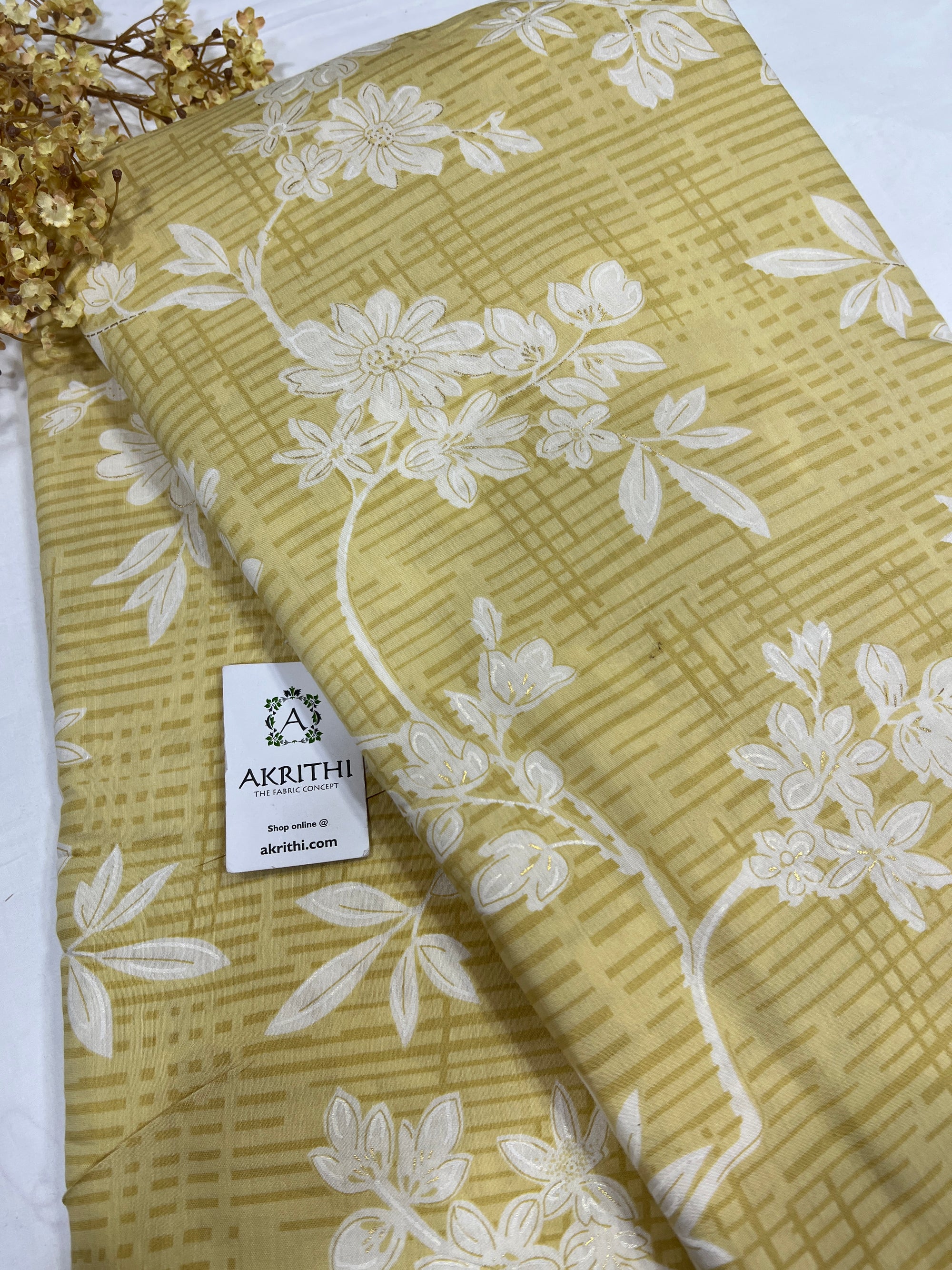 Printed viscose silk fabric