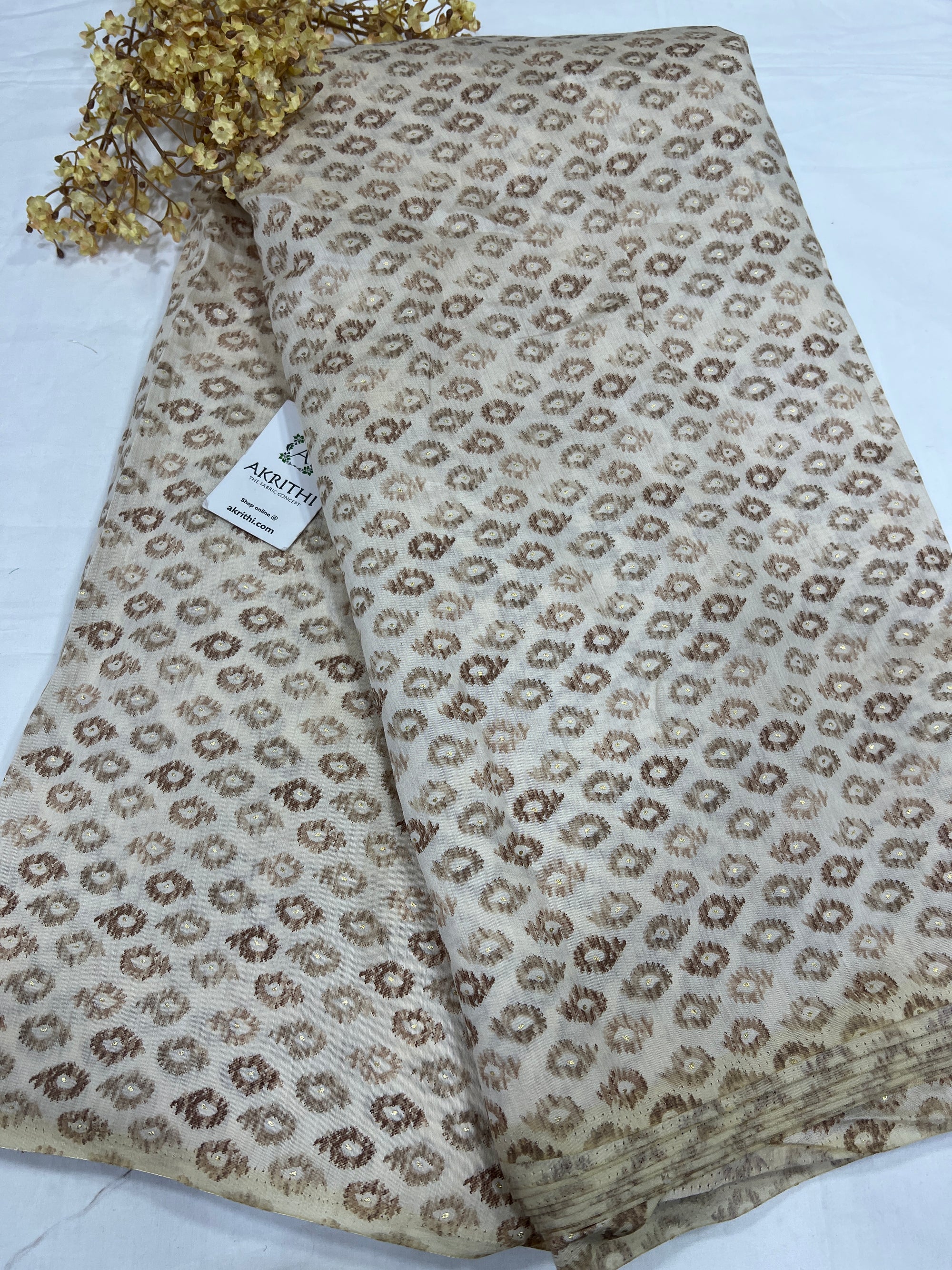 Printed viscose silk fabric