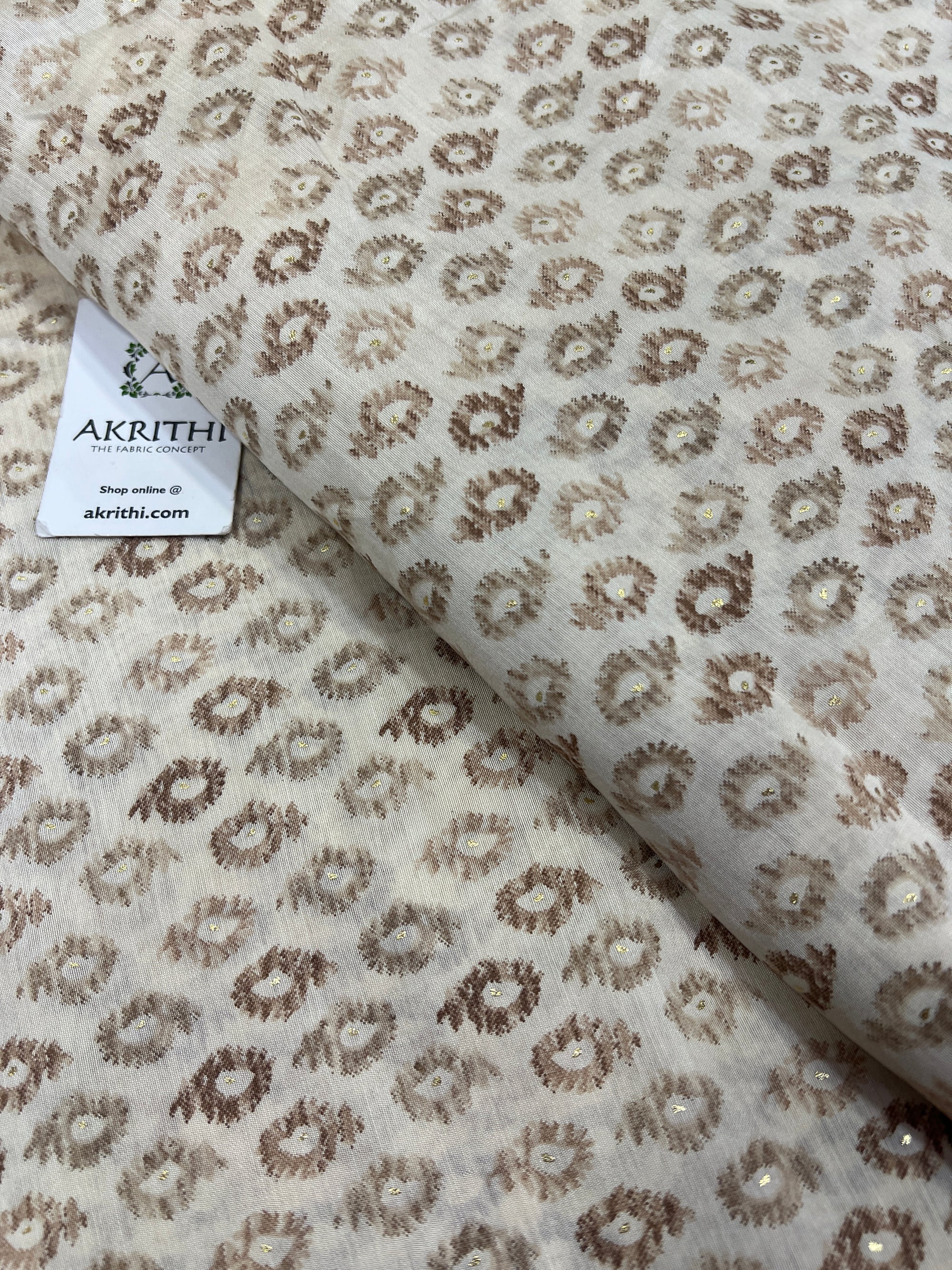 Printed viscose silk fabric