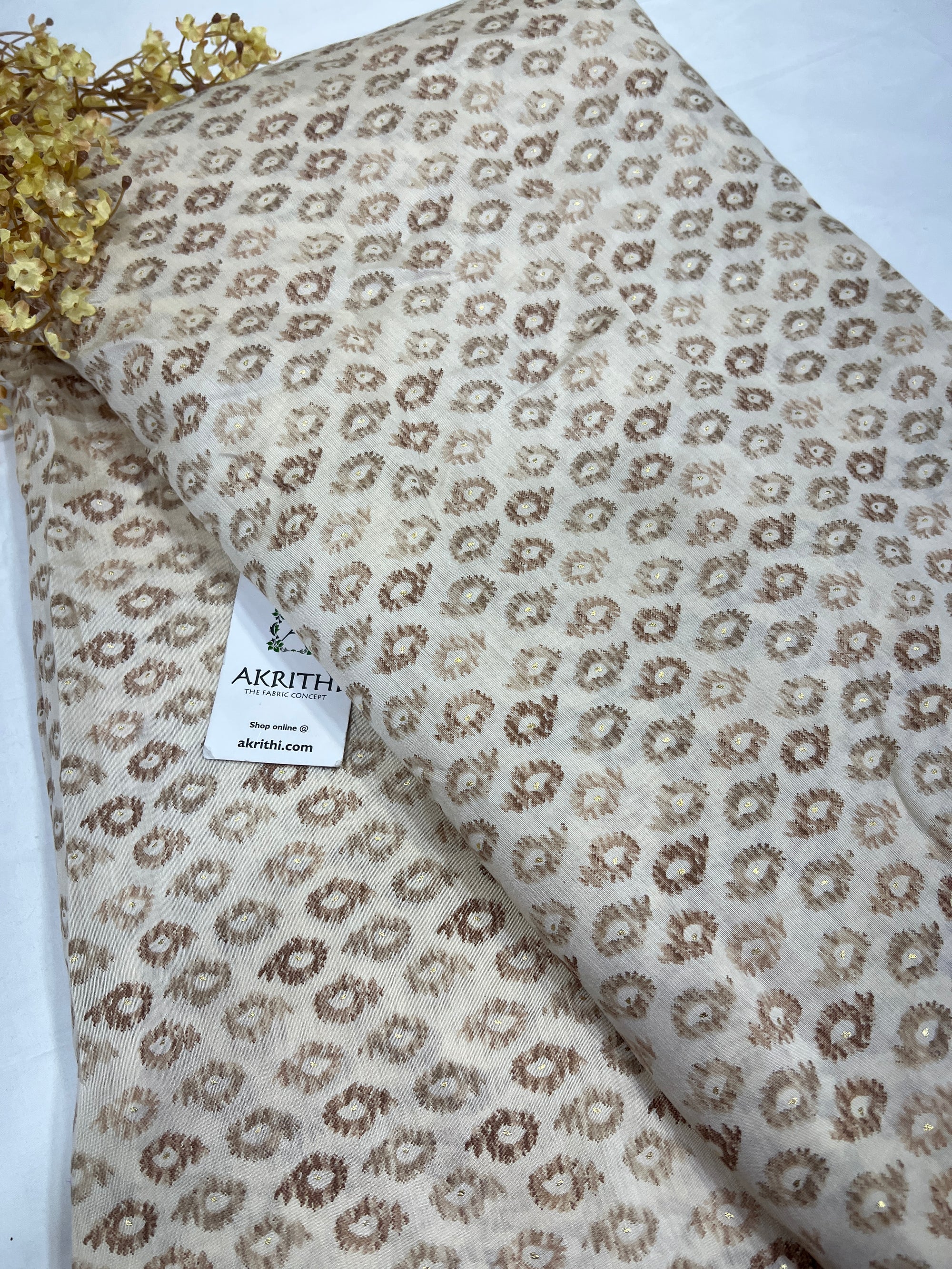 Printed viscose silk fabric