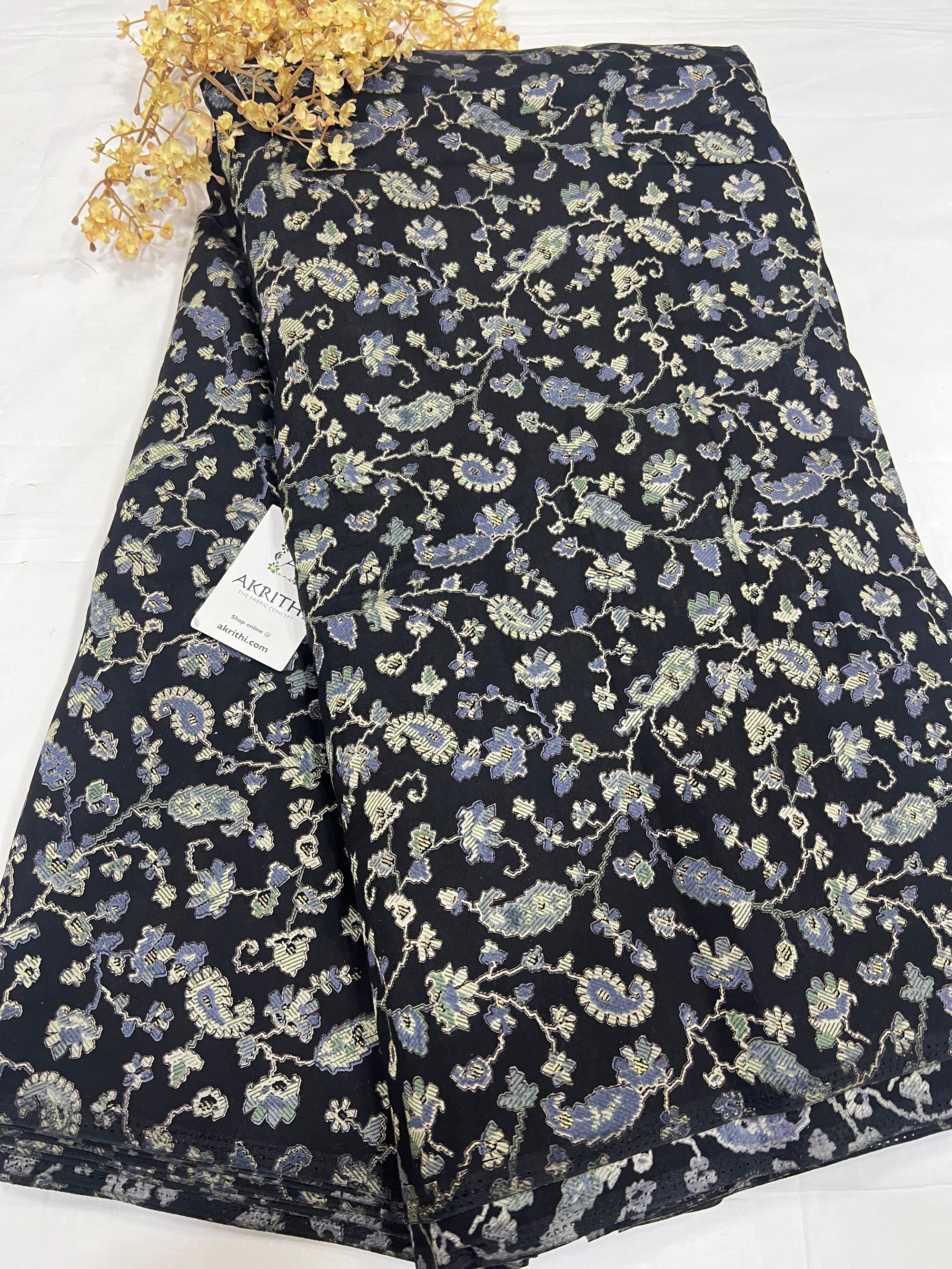 Printed viscose silk fabric