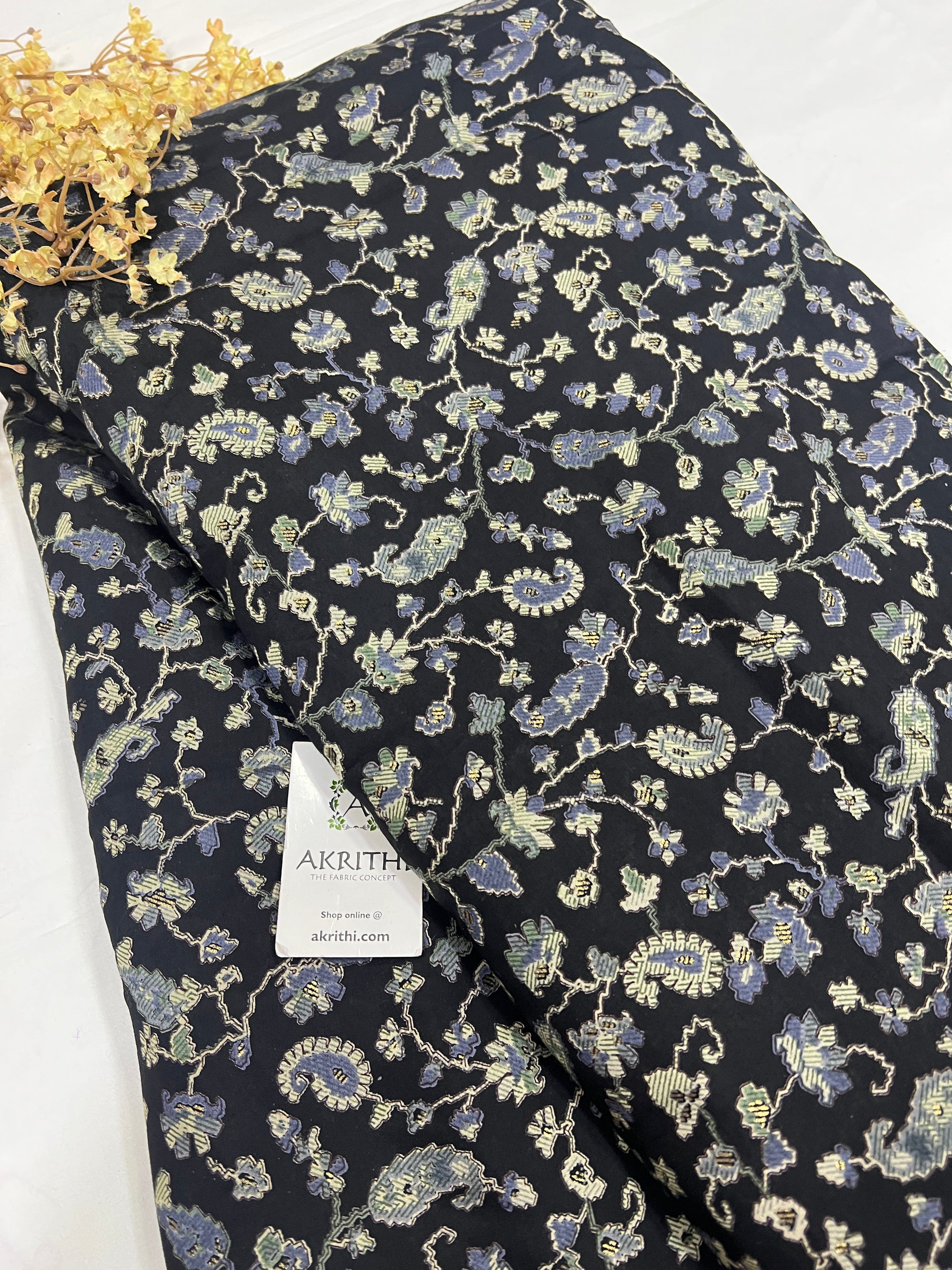 Printed viscose silk fabric