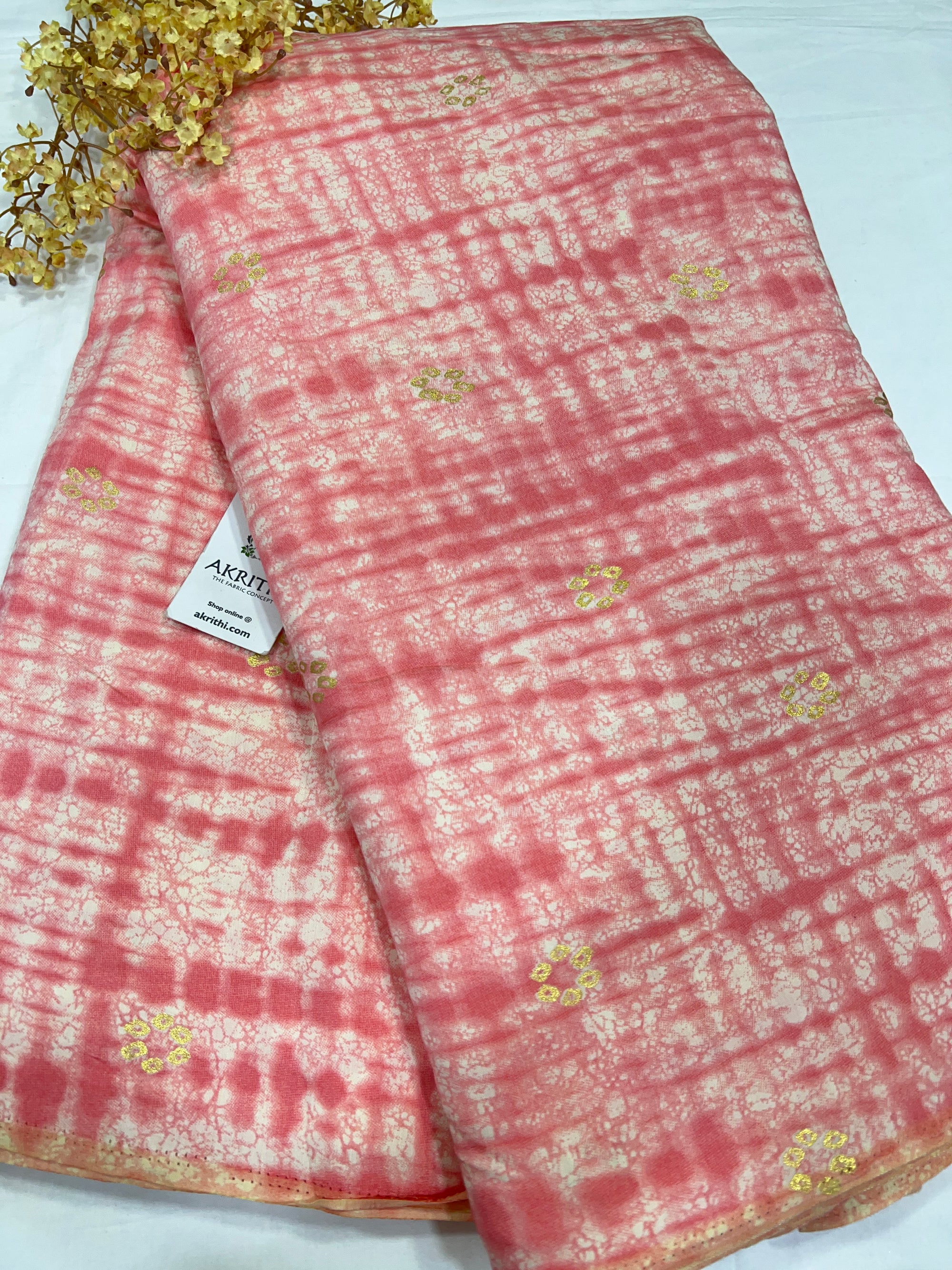 Printed viscose silk fabric