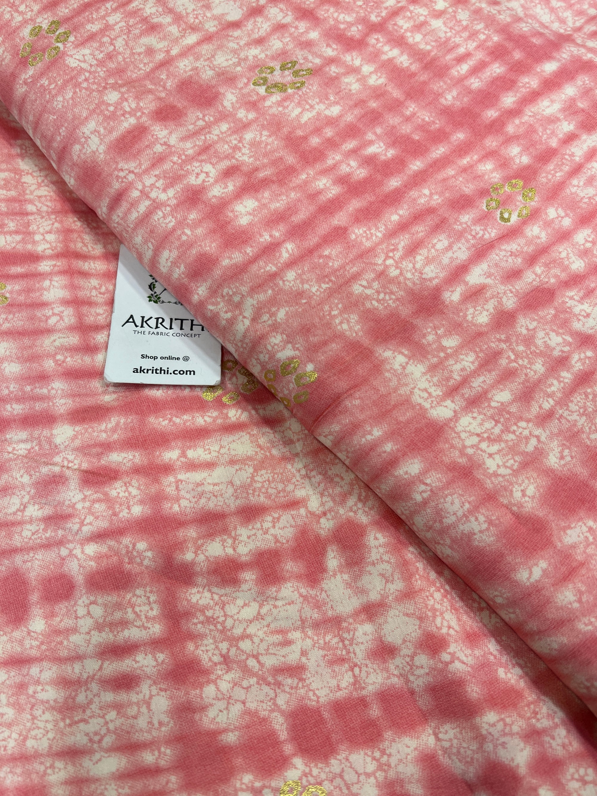 Printed viscose silk fabric