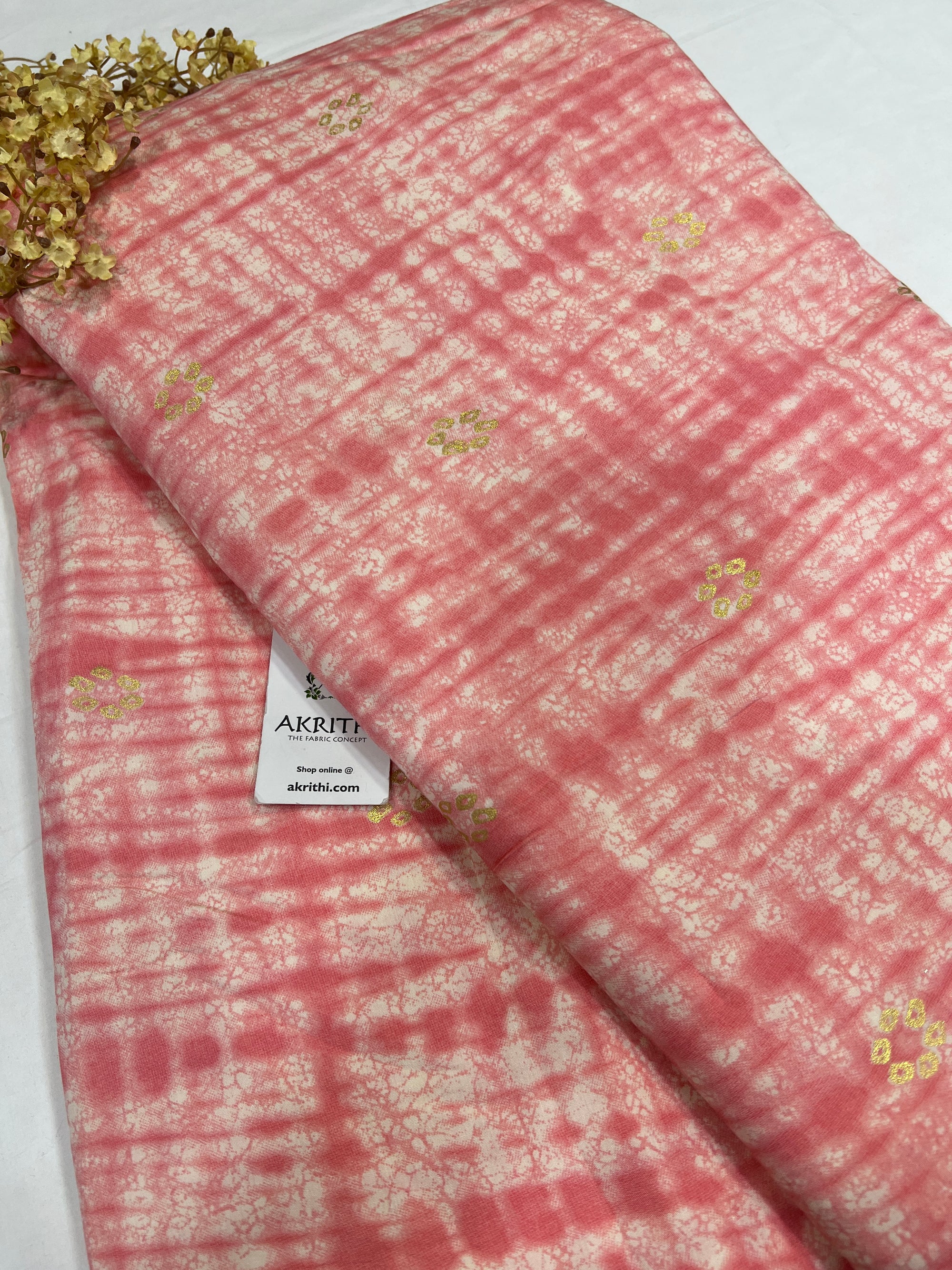 Printed viscose silk fabric