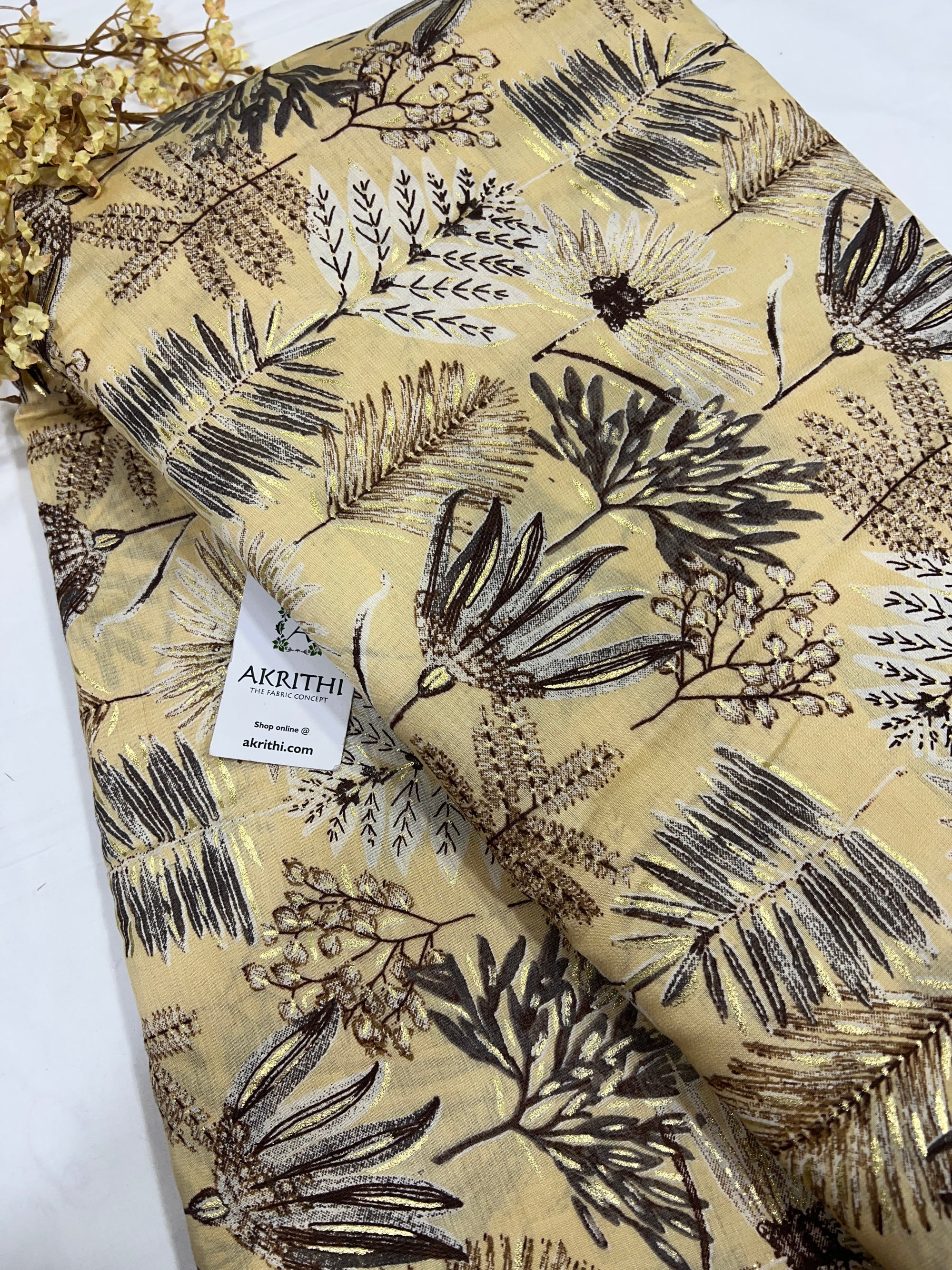 Printed viscose silk fabric